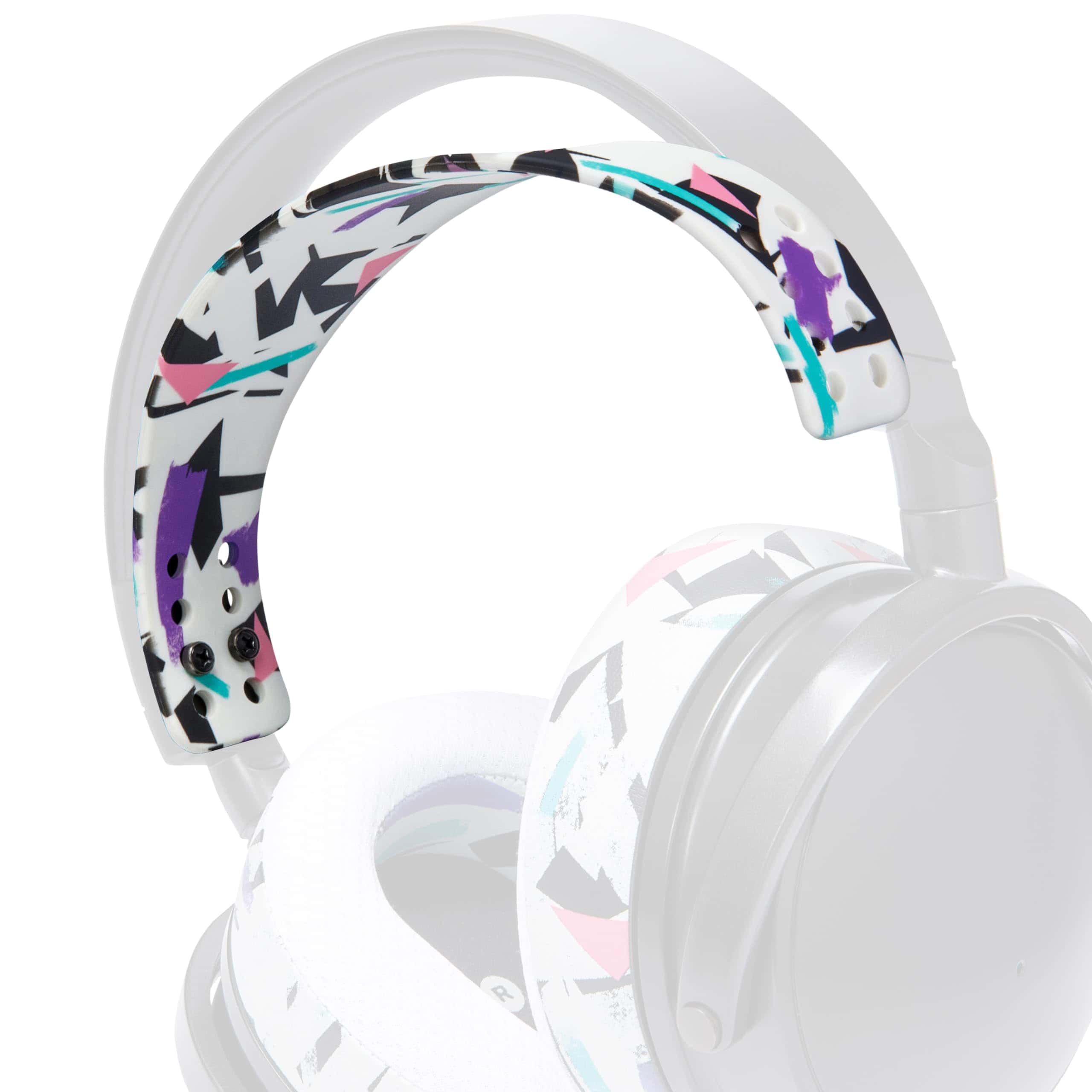 WC HeadbandZ Maxwell - Diadema de Silicona -Blanco de los 90