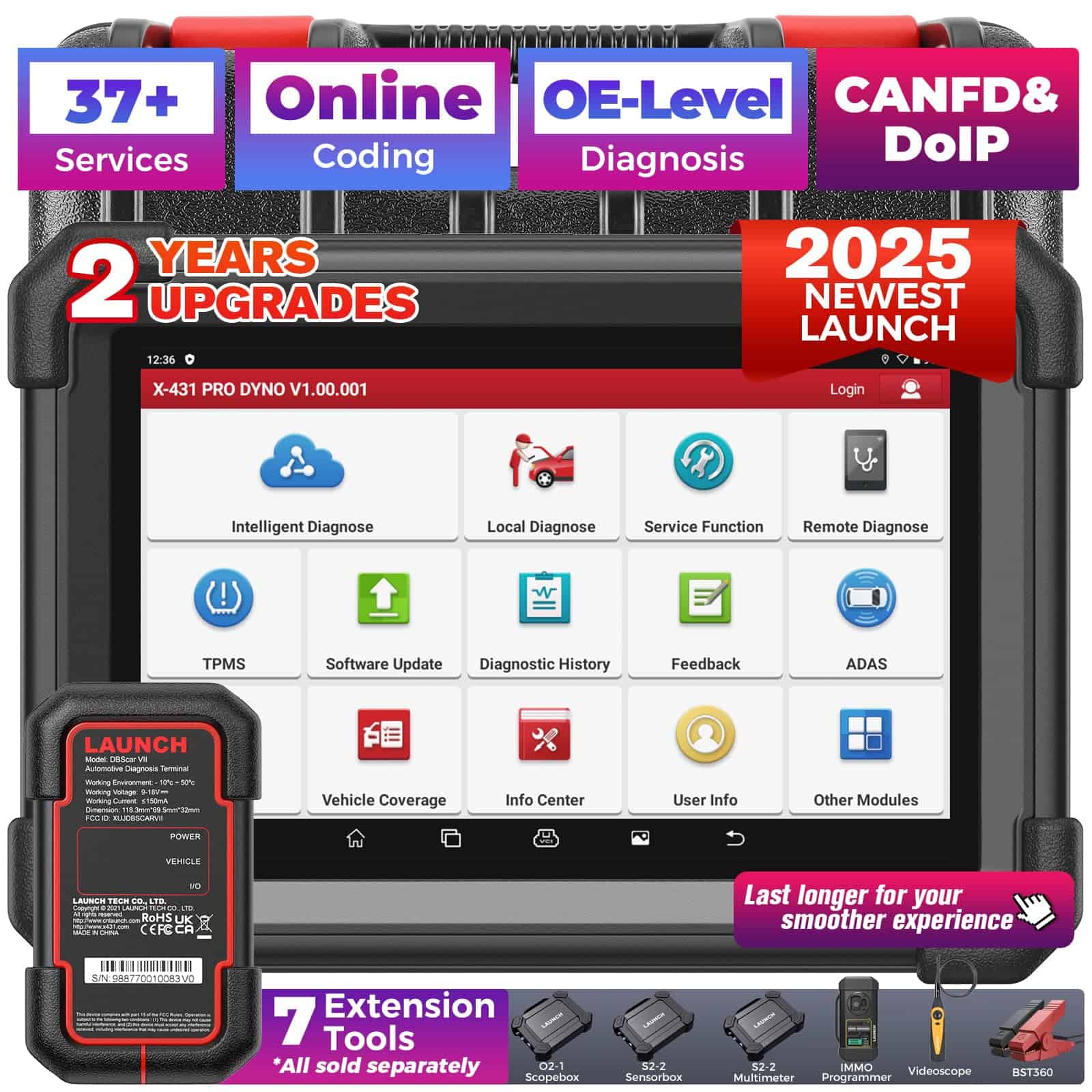 Escáner de Diagnóstico Bidireccional LAUNCH X431 PRO Dyno