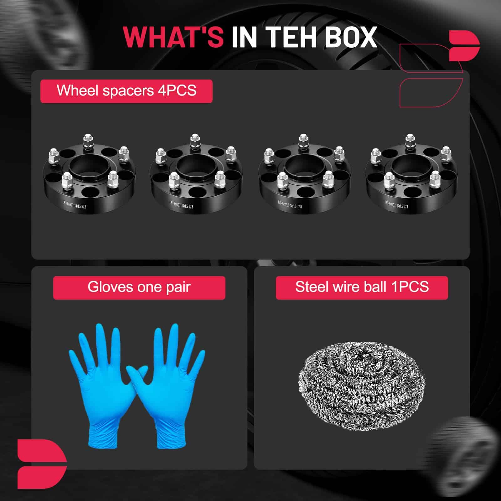 BDFHYK Separadores de rueda de 5x139.7mm 1.5 pulgadas - Imagen 3