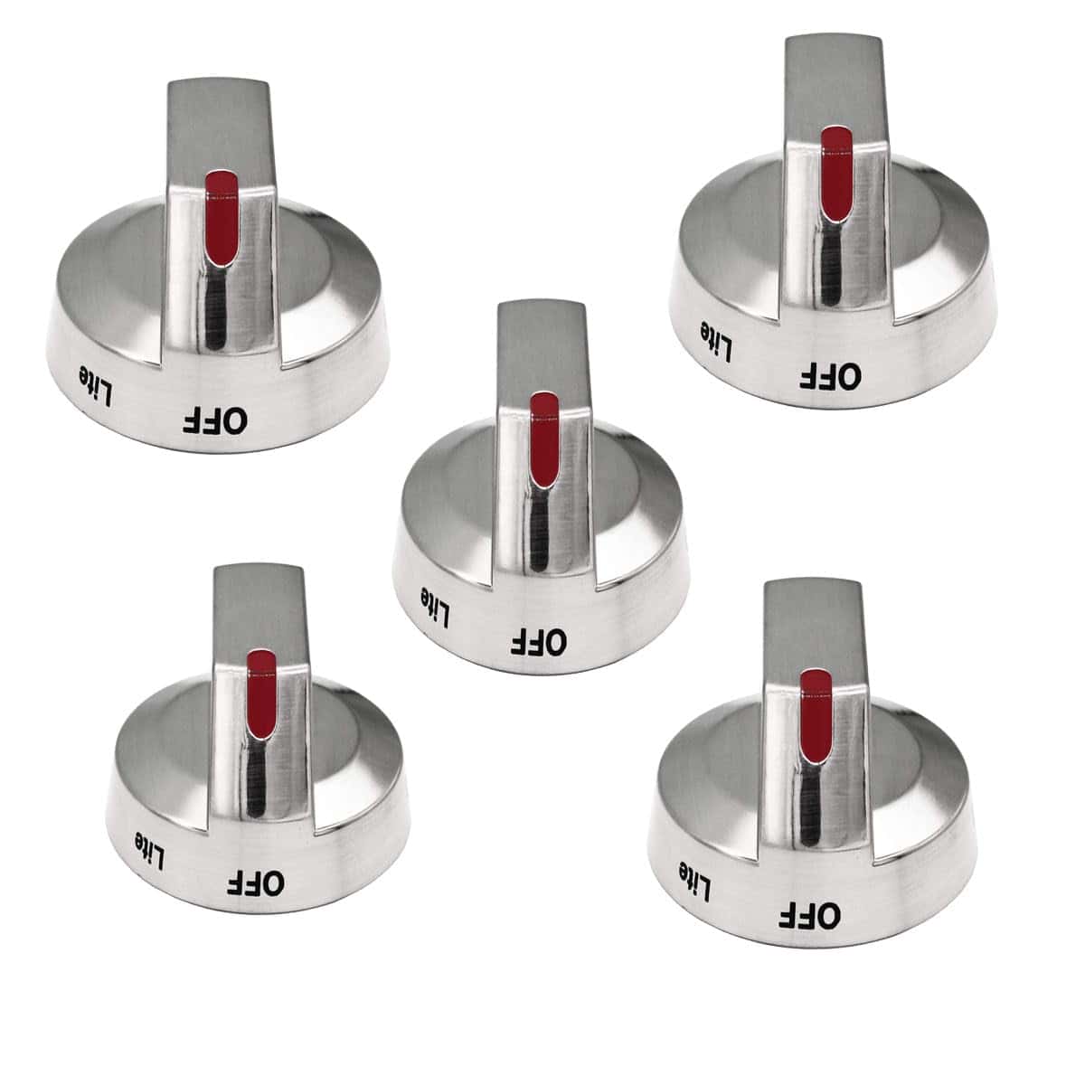 Paquete de 5 perillas de control de quemador de gas