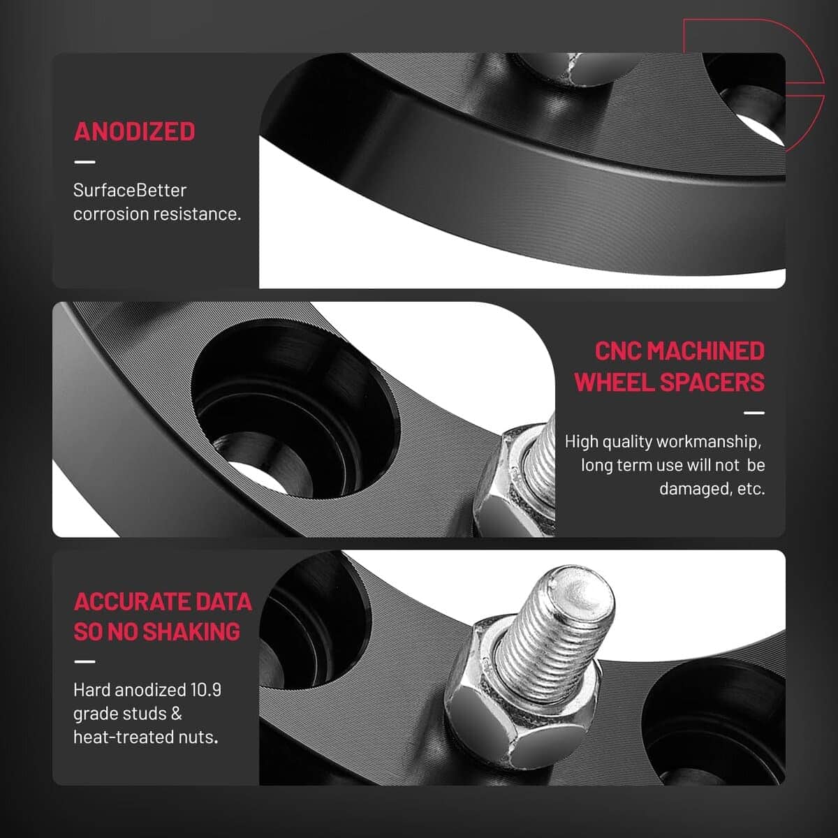 Espaciadores de Rueda BDFHYK 6x139.7mm de 1 pulgada - - Imagen 9