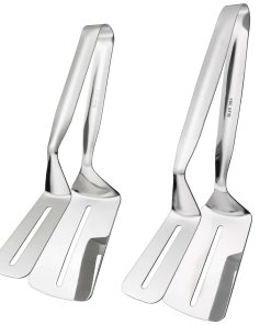 Juego de 2 Pinzas para Bistec de Acero Inoxidable 3 en 1