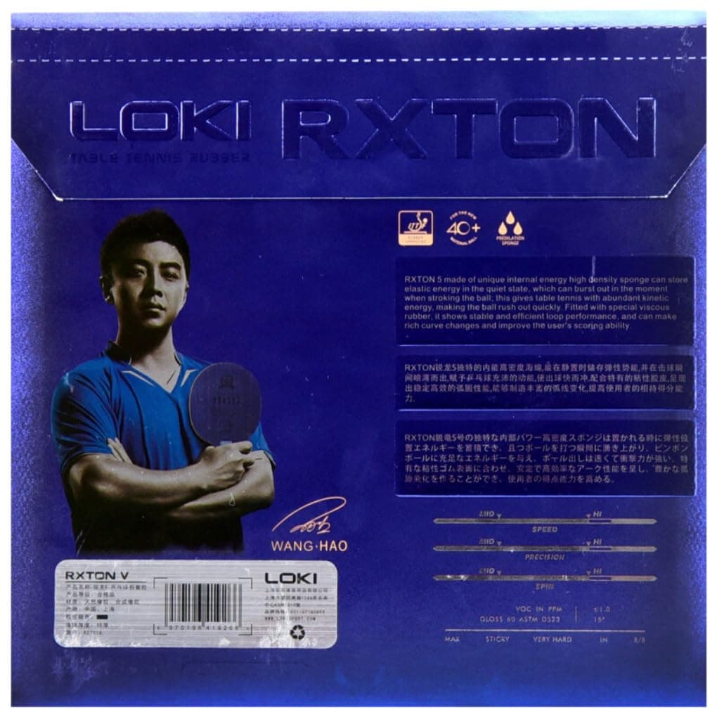 Wang Hao LOKI RXTON 5 Goma de Tenis de Mesa, RXTON V Goma - Imagen 4