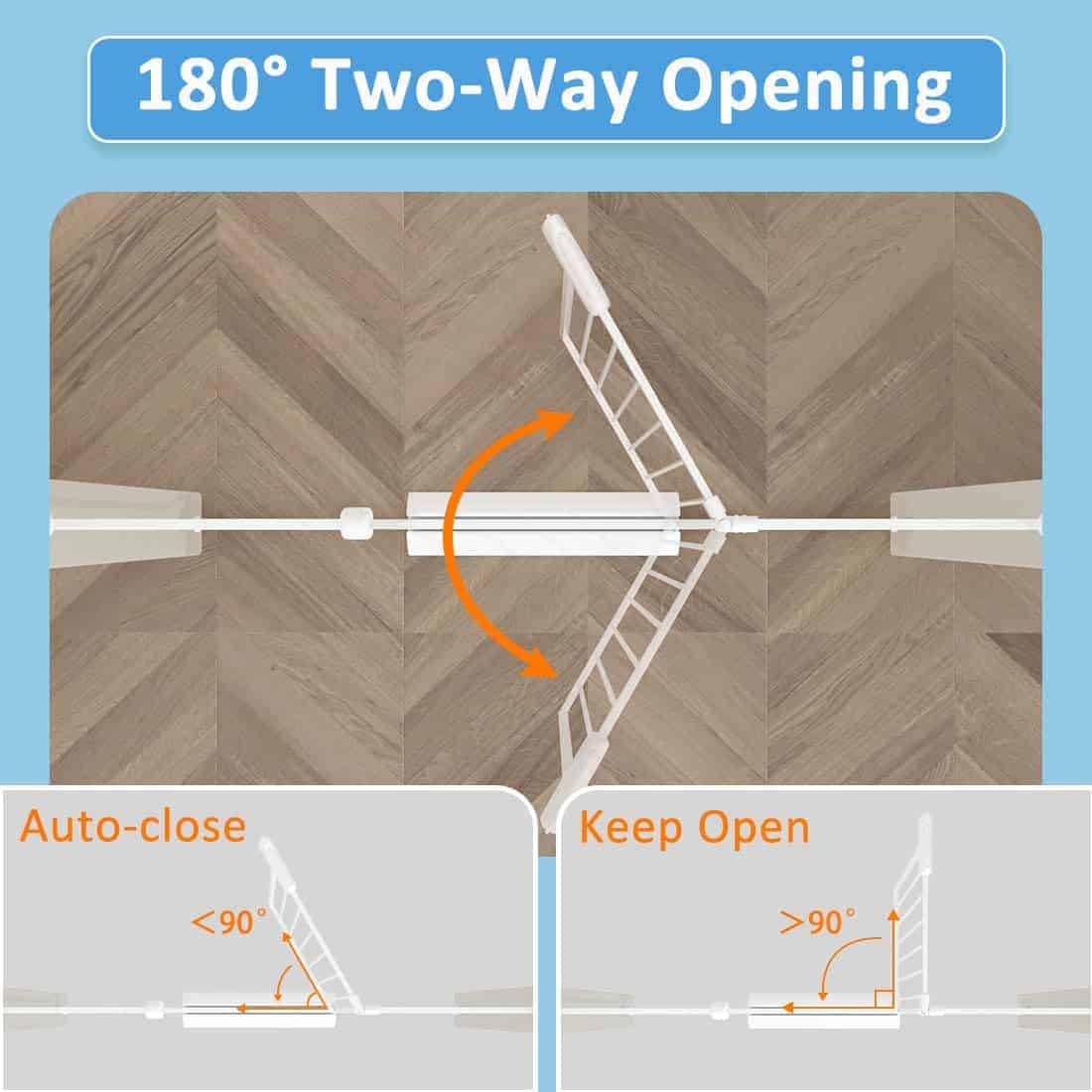 Puerta de seguridad TSAYAWA para bebés extra ancha se - Imagen 6