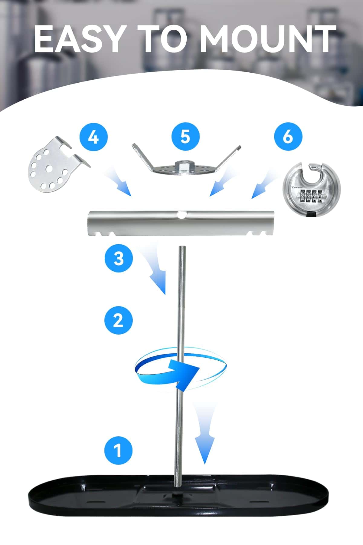 Soporte de Montaje de Doble Tanque de Propano para RV con - Imagen 5