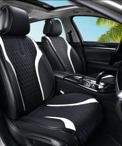 Coverado 2 Fundas para Asientos Delanteros de Cuero,