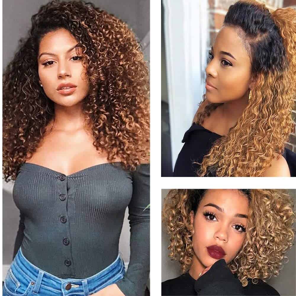 Paquetes de Onda Profunda Rubia Miel #1B/27 Cabello Humano - Imagen 9