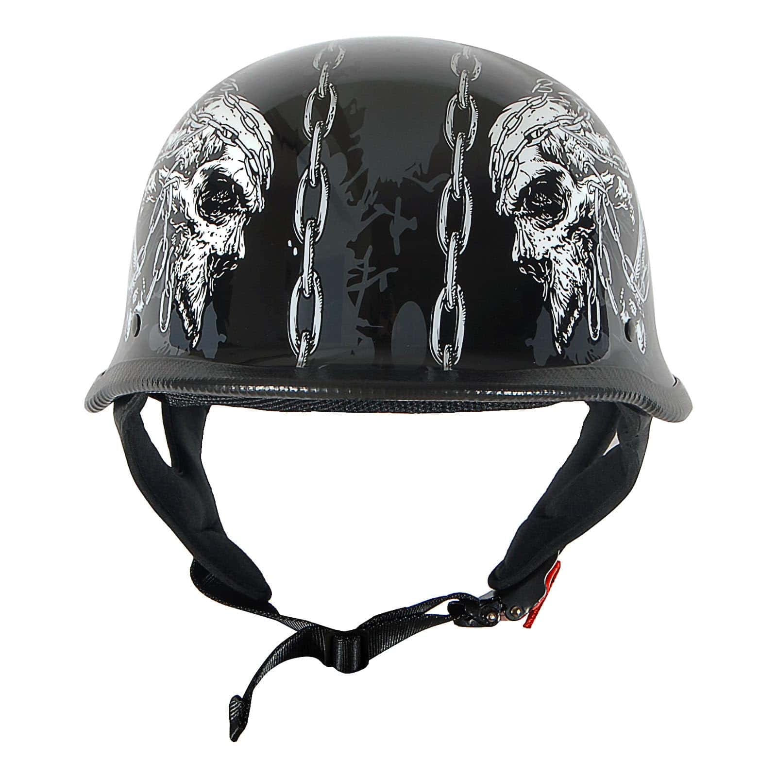 Casco de media cara para motocicleta 1Storm -Chain Skull - Imagen 3