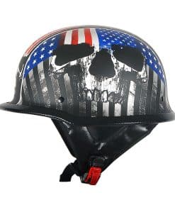 1Storm Casco de motocicleta de media cara estilo alemán