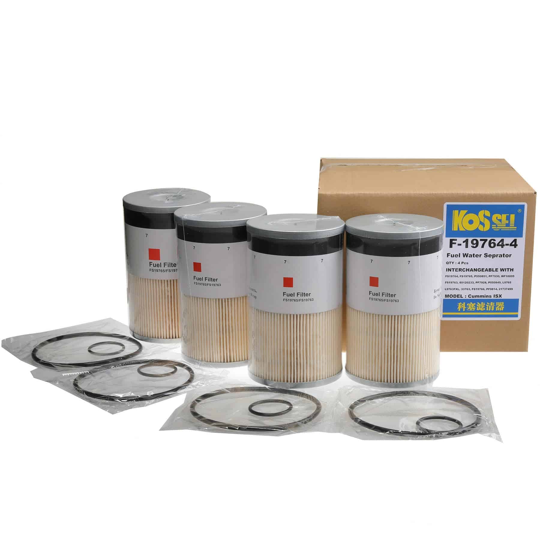 Paquete de 4 filtros de combustible separador de agua - Imagen 7