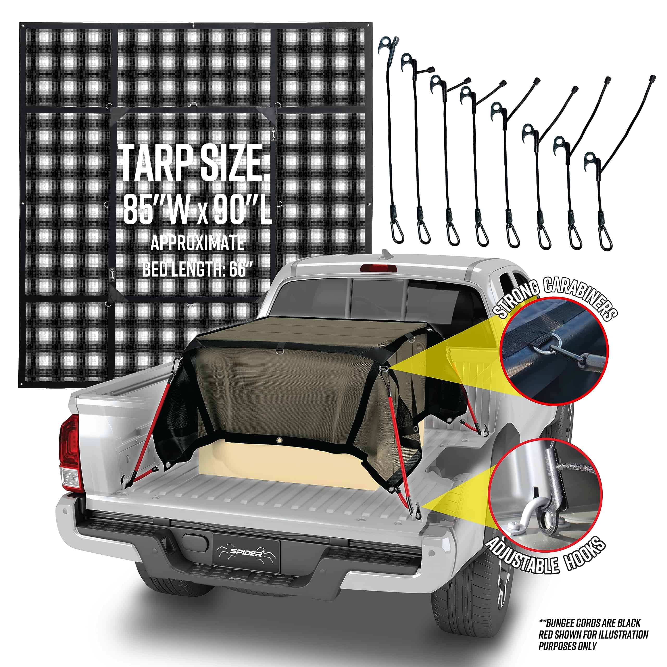 Lona para cama de camioneta SPIDER (7�1� de ancho x 7�6� de - Imagen 3