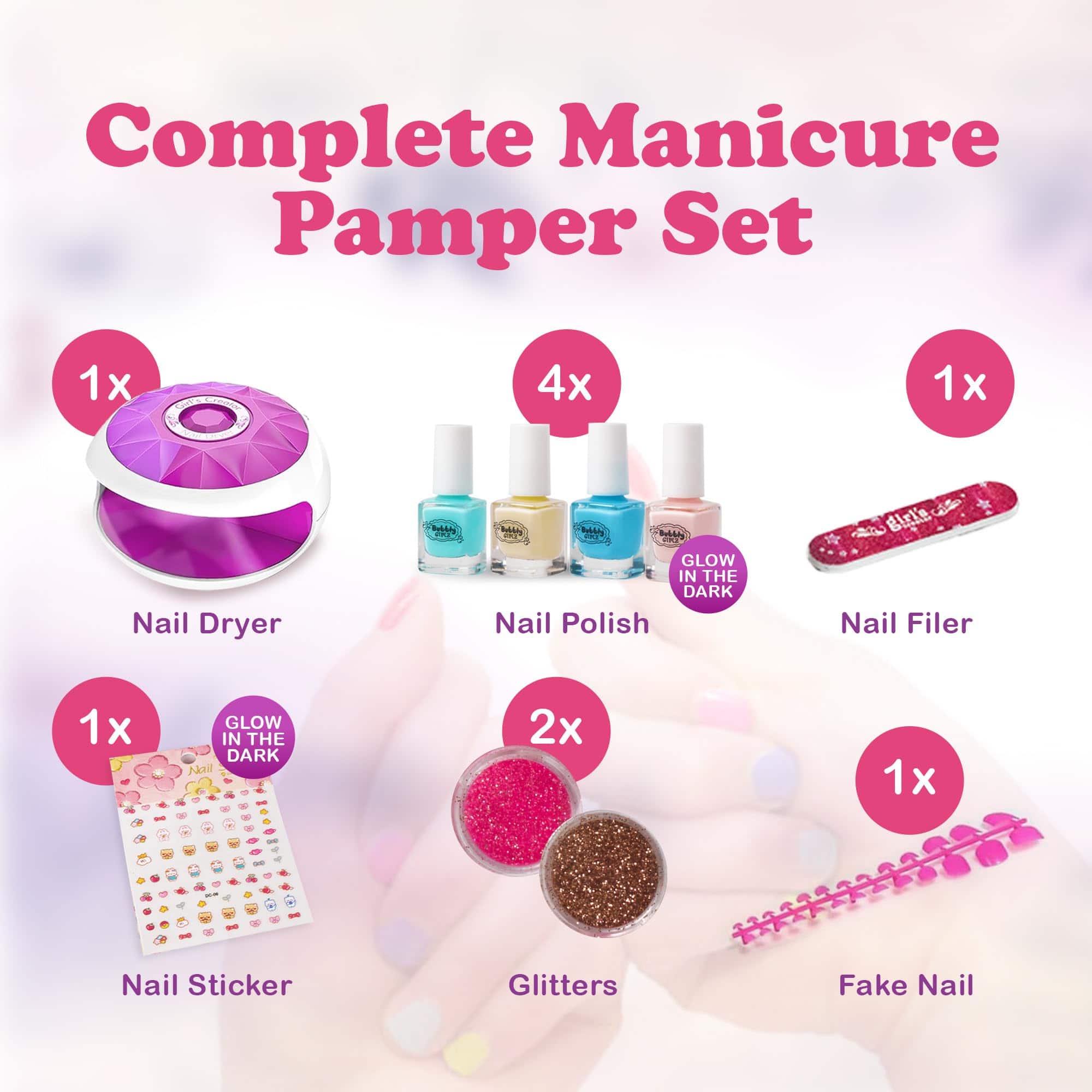 Kit de Spa para Niñas Brillan en la Oscuridad - Set de 42 - Imagen 5