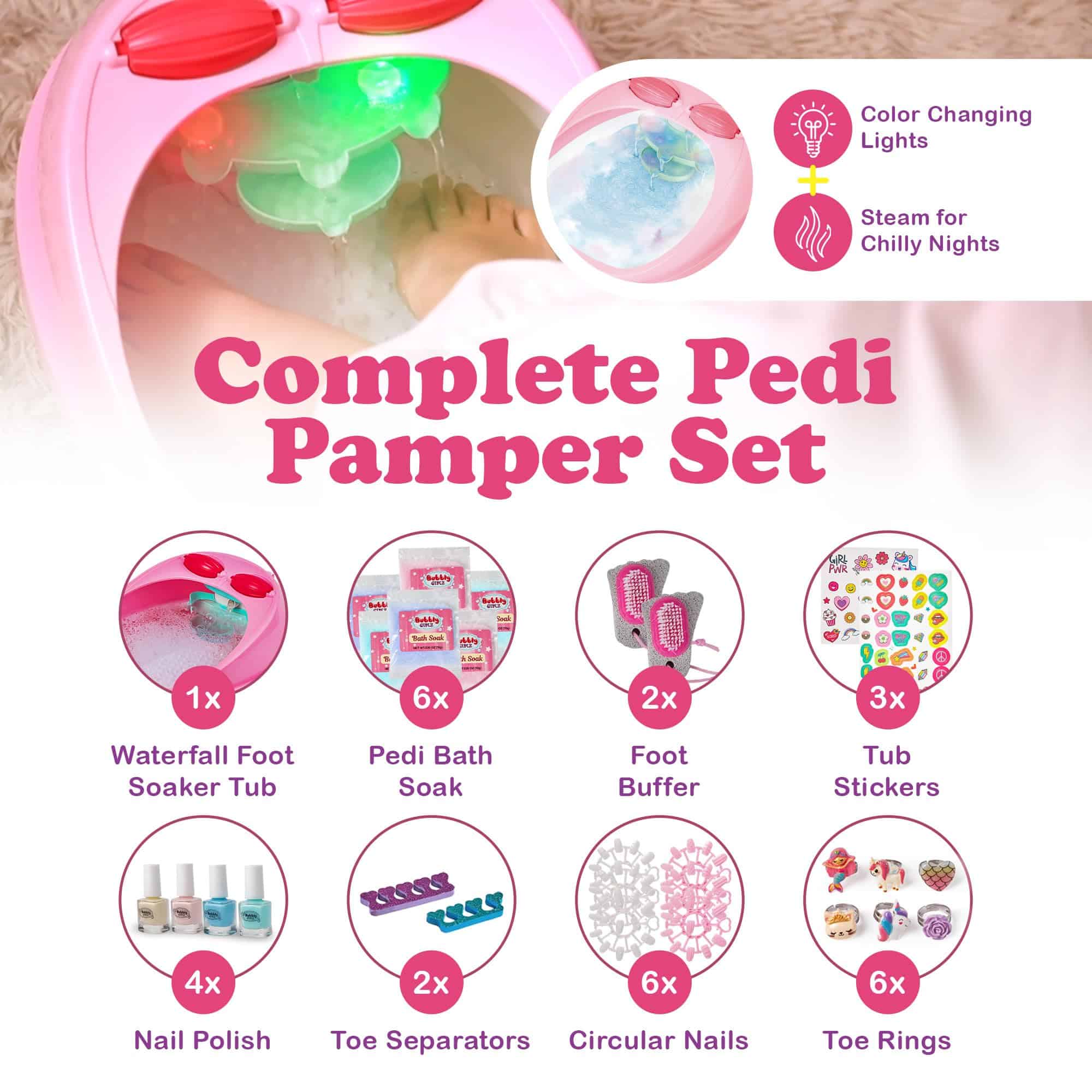 Kit de Spa para Niñas Brillan en la Oscuridad - Set de 42 - Imagen 6
