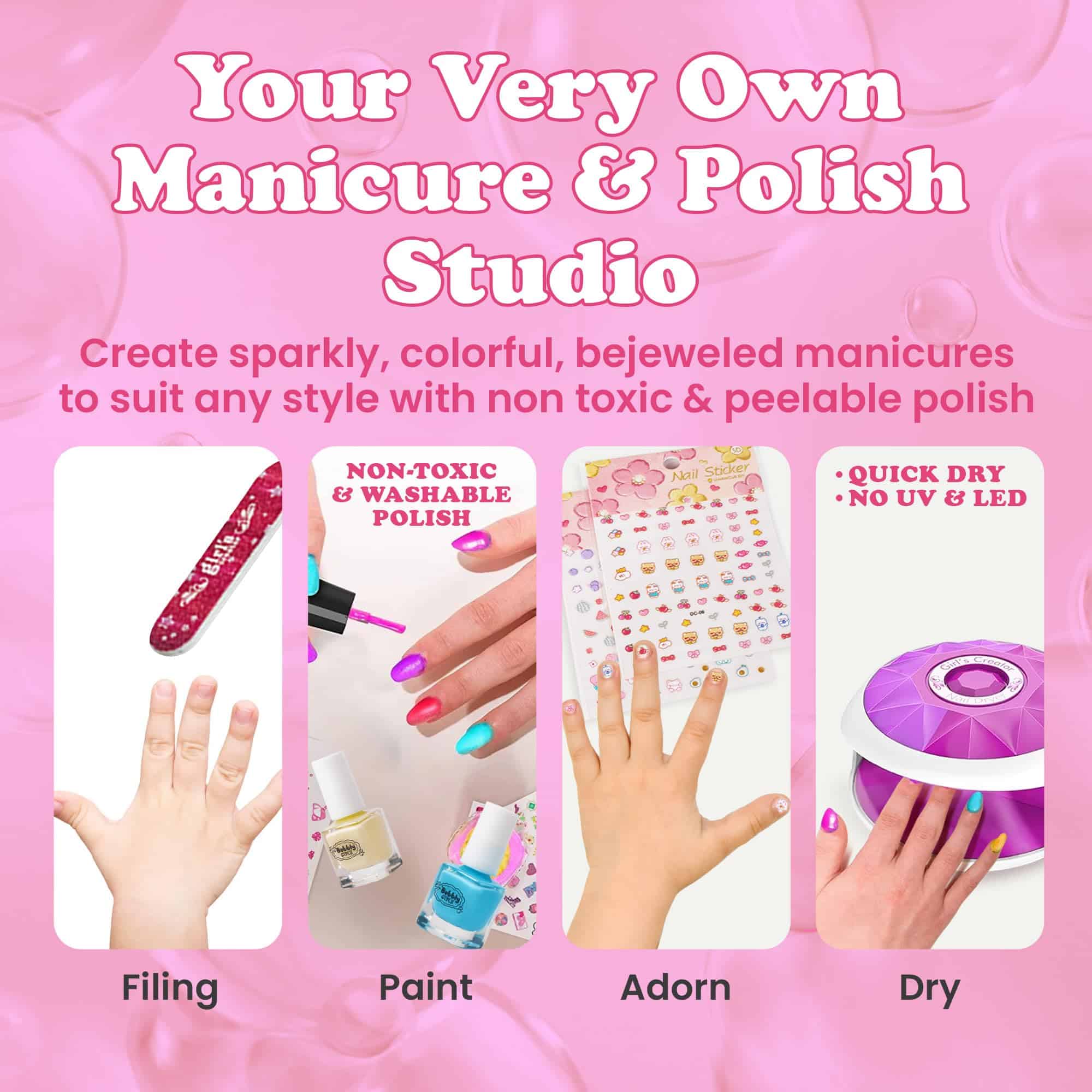 Kit de Spa para Niñas Brillan en la Oscuridad - Set de 42 - Imagen 4