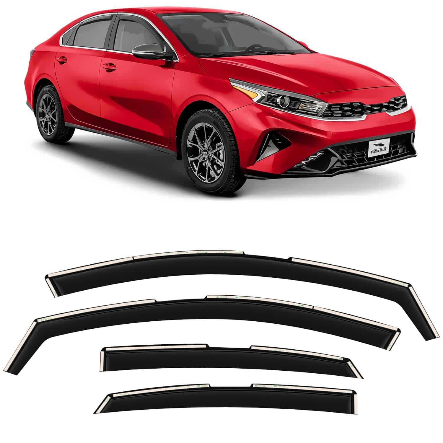 Voron Glass Deflectores de Lluvia Extra Durables en Canal