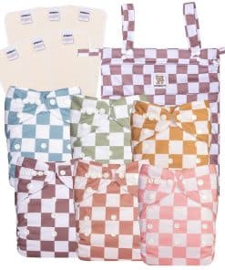 Paquete de 6 pañales de tela de bolsillo Precious Pompis, 6