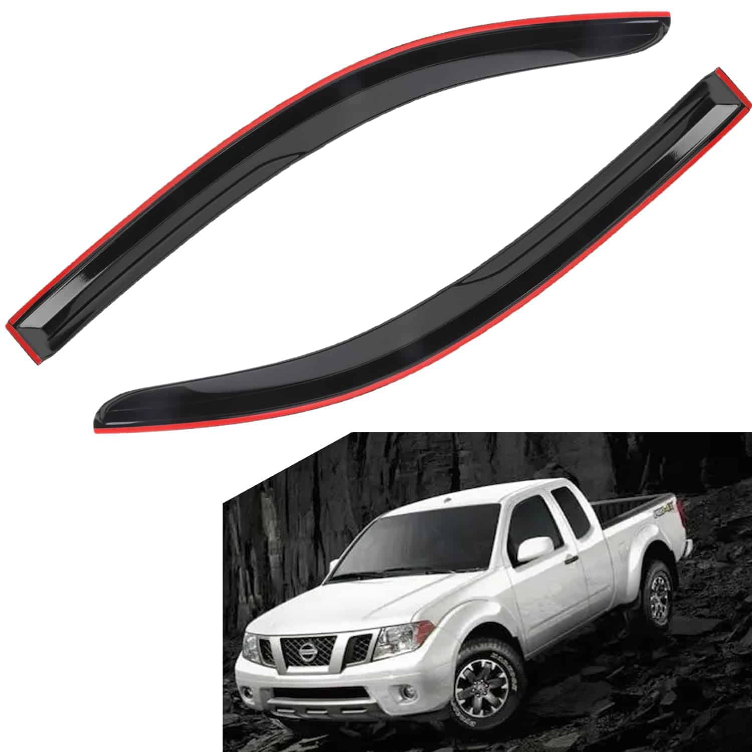 ECNEREFERR Visores de Ventana para Lluvia Deflector 92436 - Imagen 3