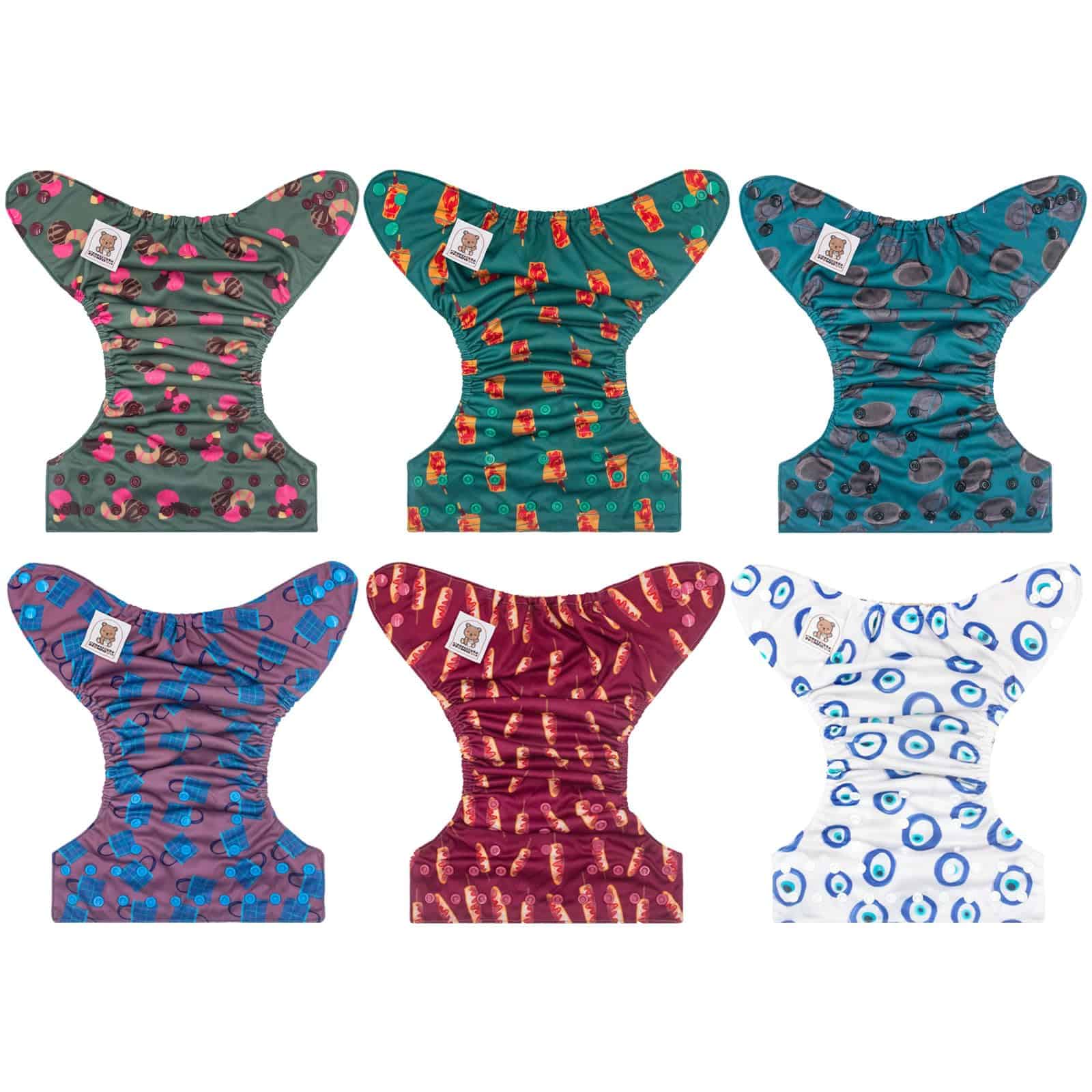 Pañales de tela de bolsillo Precious Pompis 6 Pack, 6 - Imagen 4