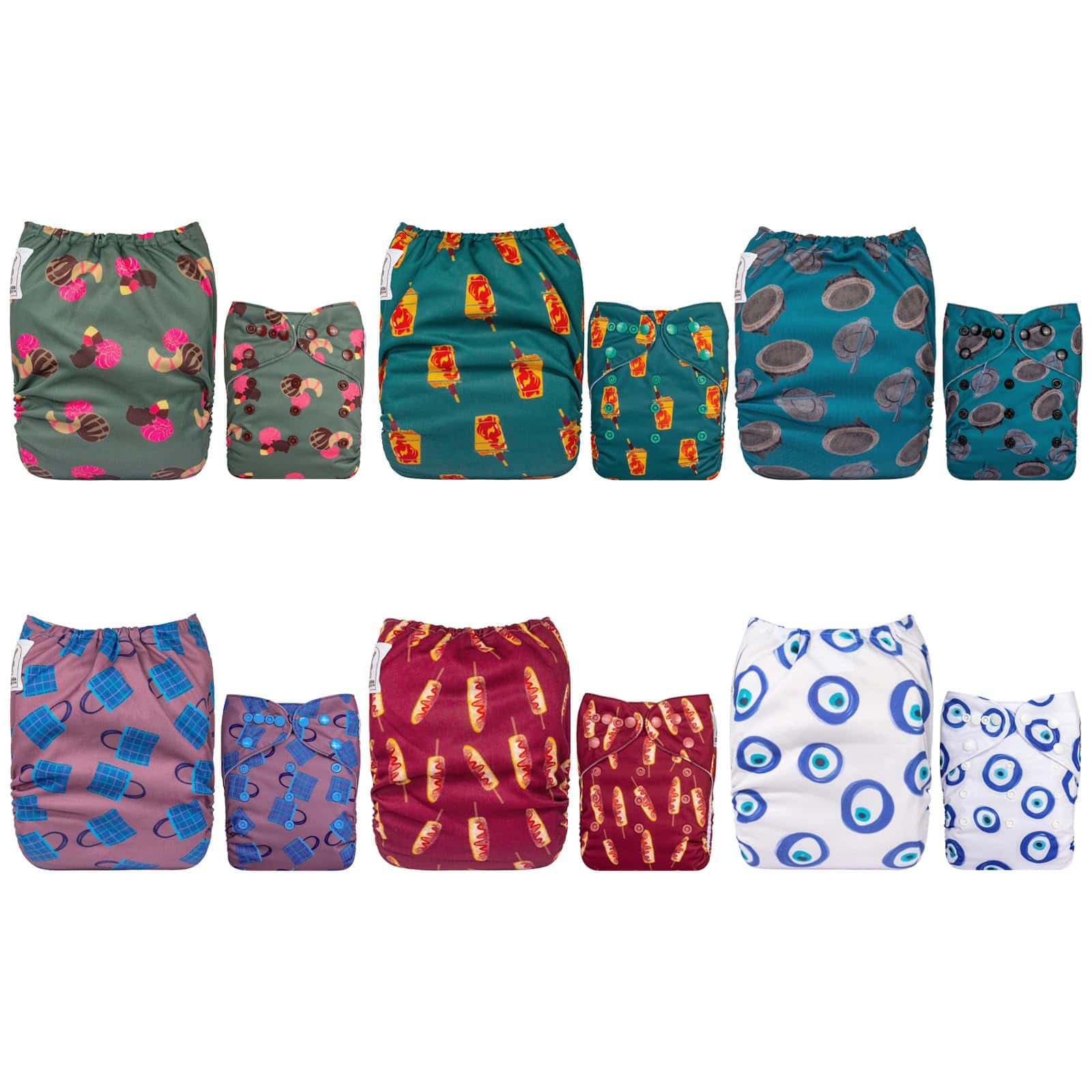 Pañales de tela de bolsillo Precious Pompis 6 Pack, 6 - Imagen 3