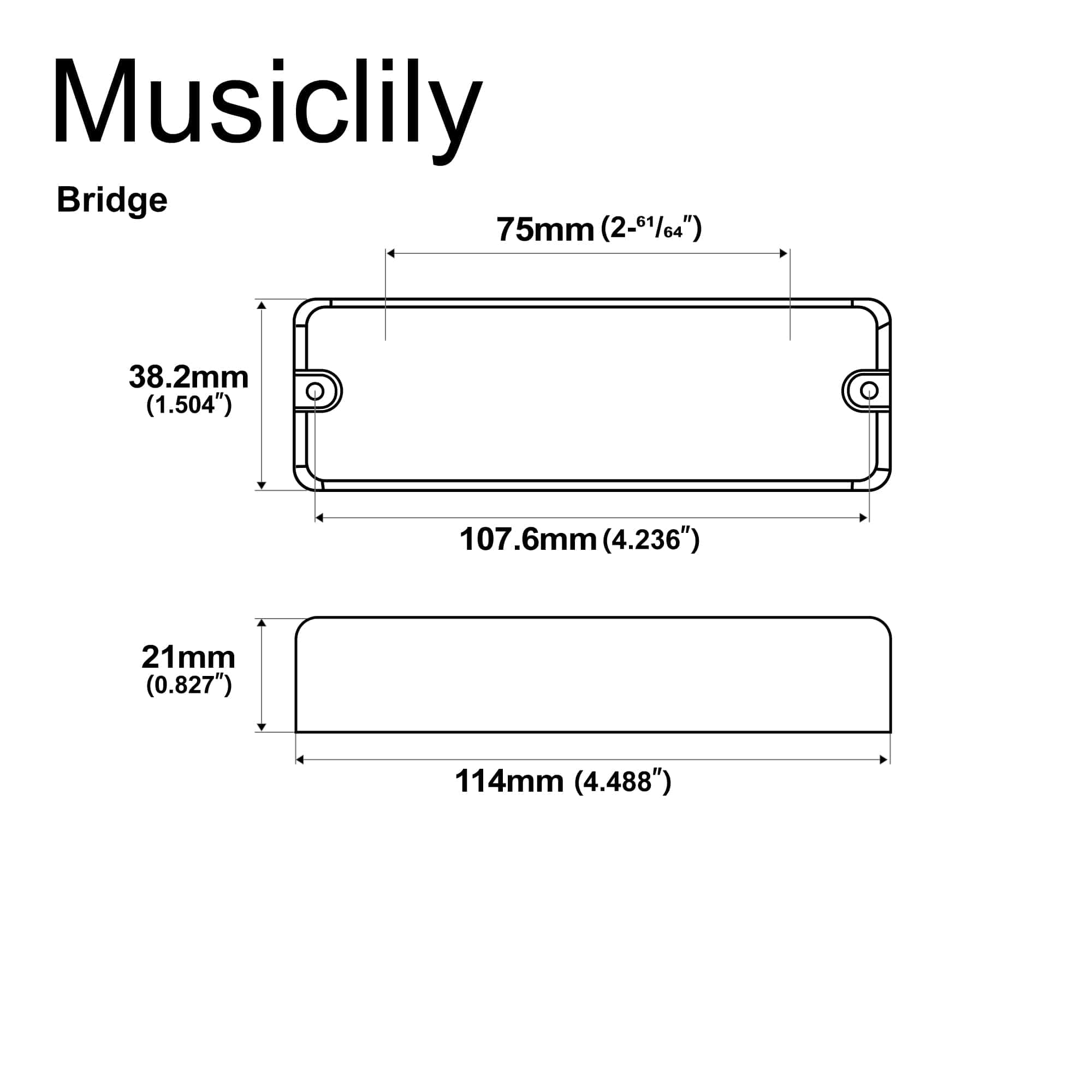 Artec MDC6 Pickup de bajo de estilo Soapbar con imán de - Imagen 3