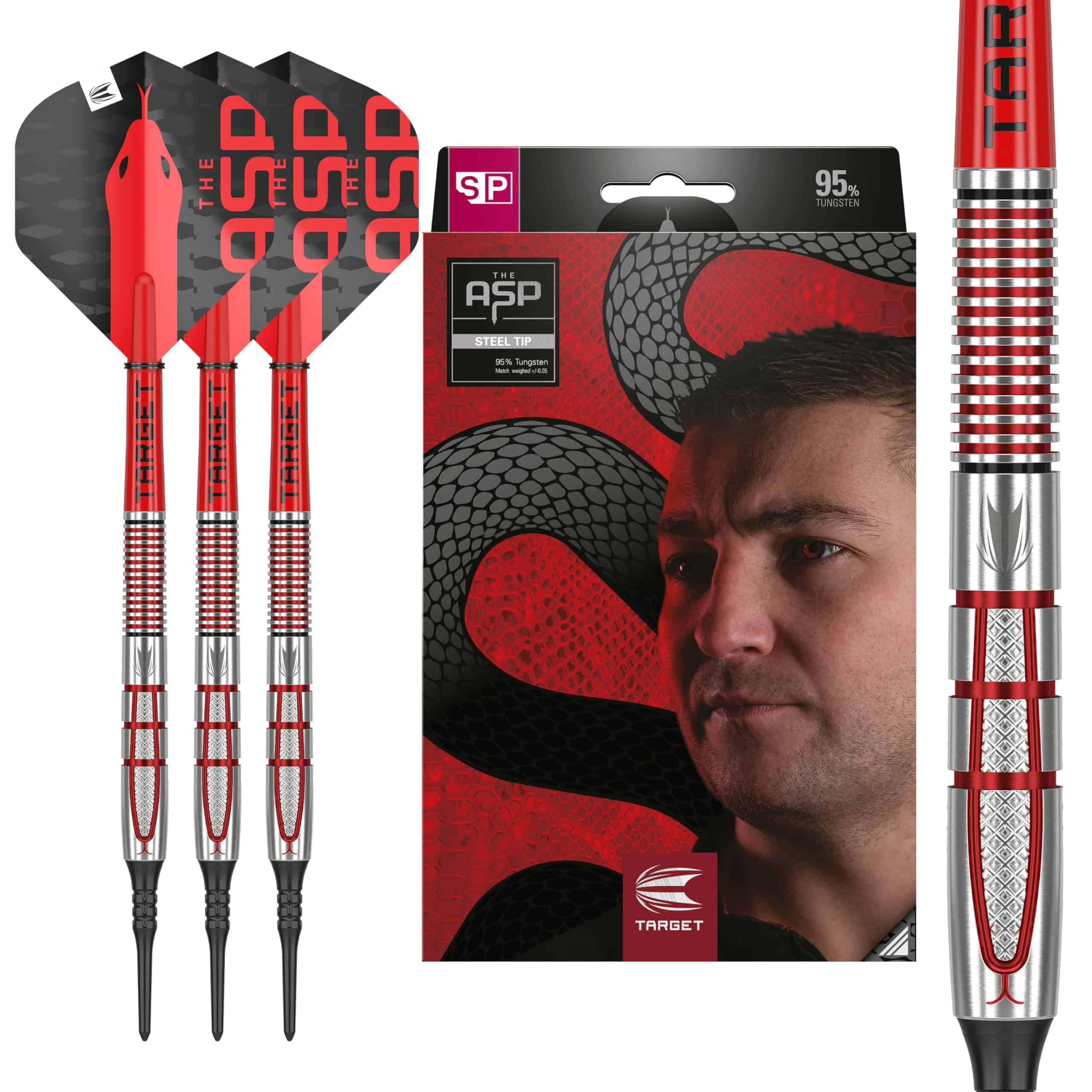 Juego de Dardos de Punta Suave Target Darts Nathan Aspinall