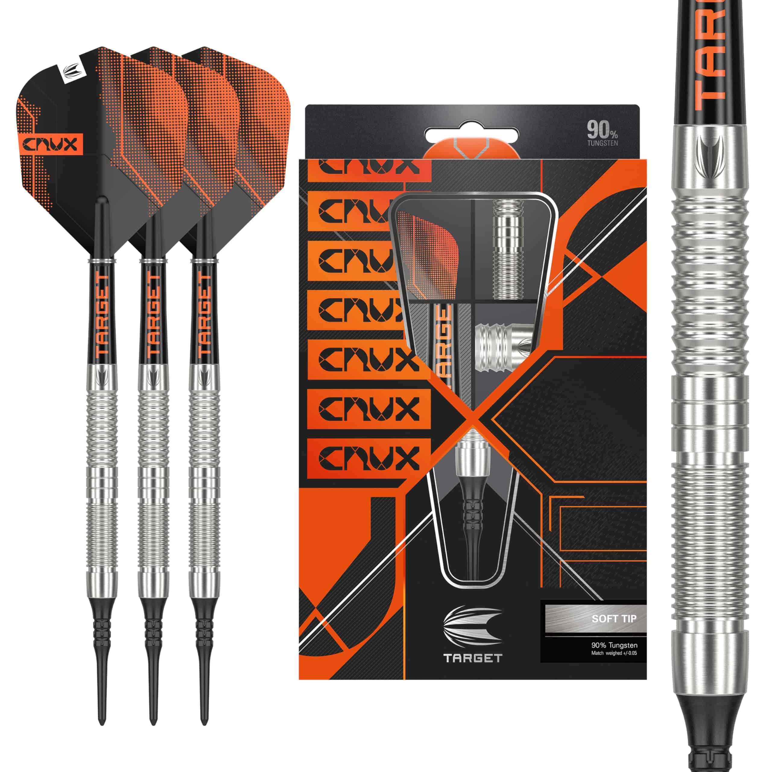 Set de Dardos de Punta Suave Target Darts Crux 10 18G 90%