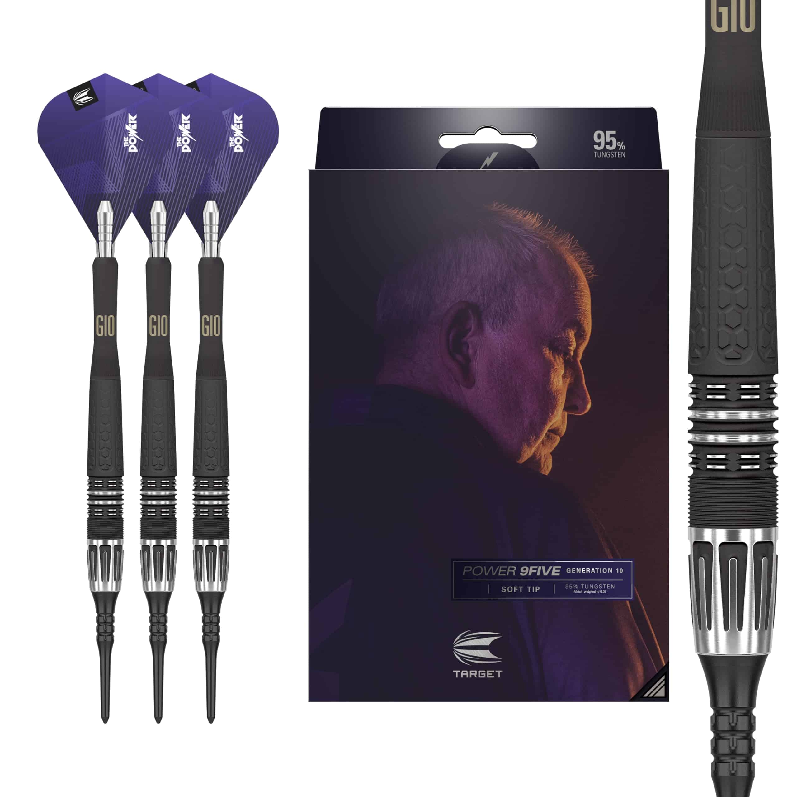 Set de dardos de punta suave Phil Taylor Power 9-Five Gen