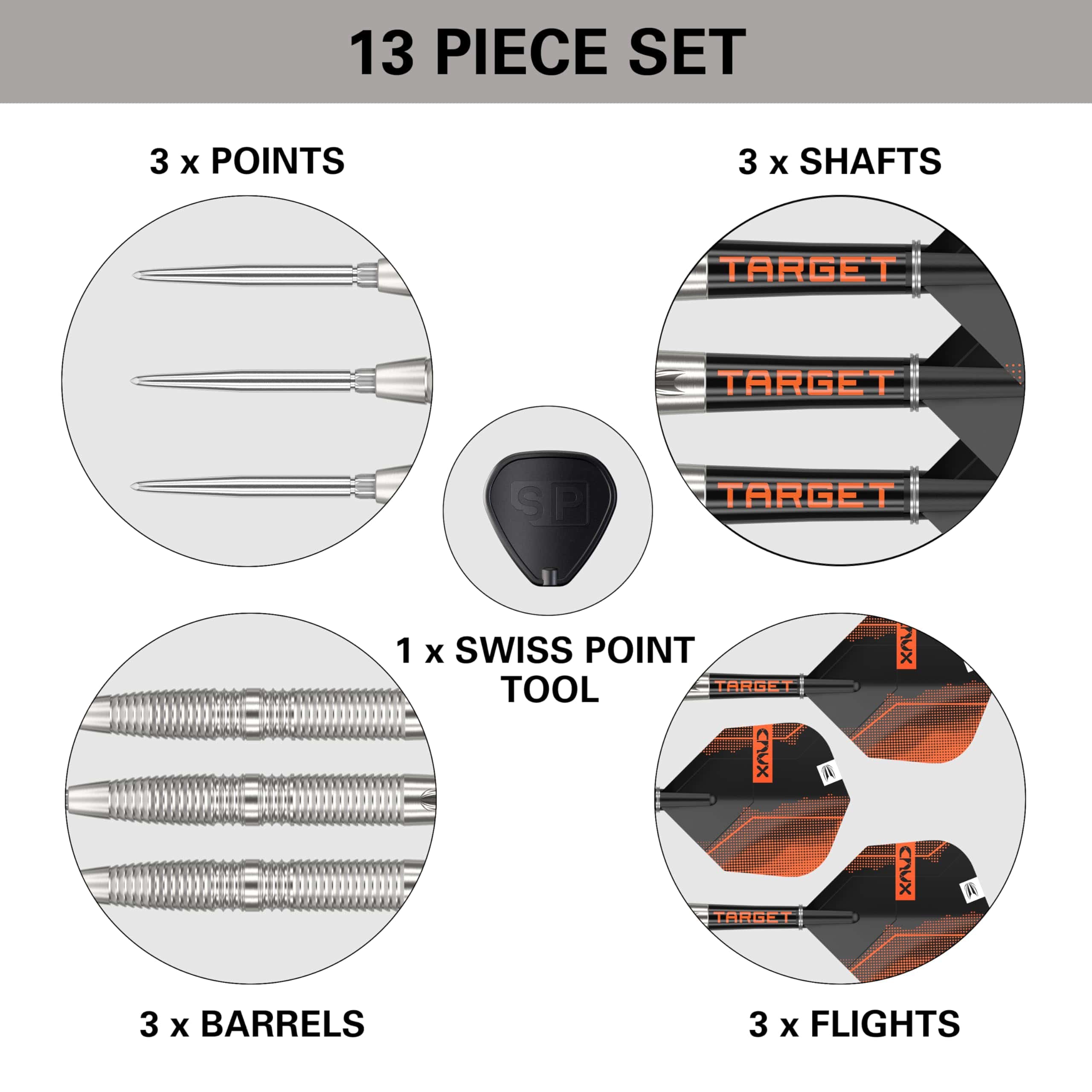 Juego de Dardos Target Crux 02 21G 90% Tungsteno con Punta - Imagen 6