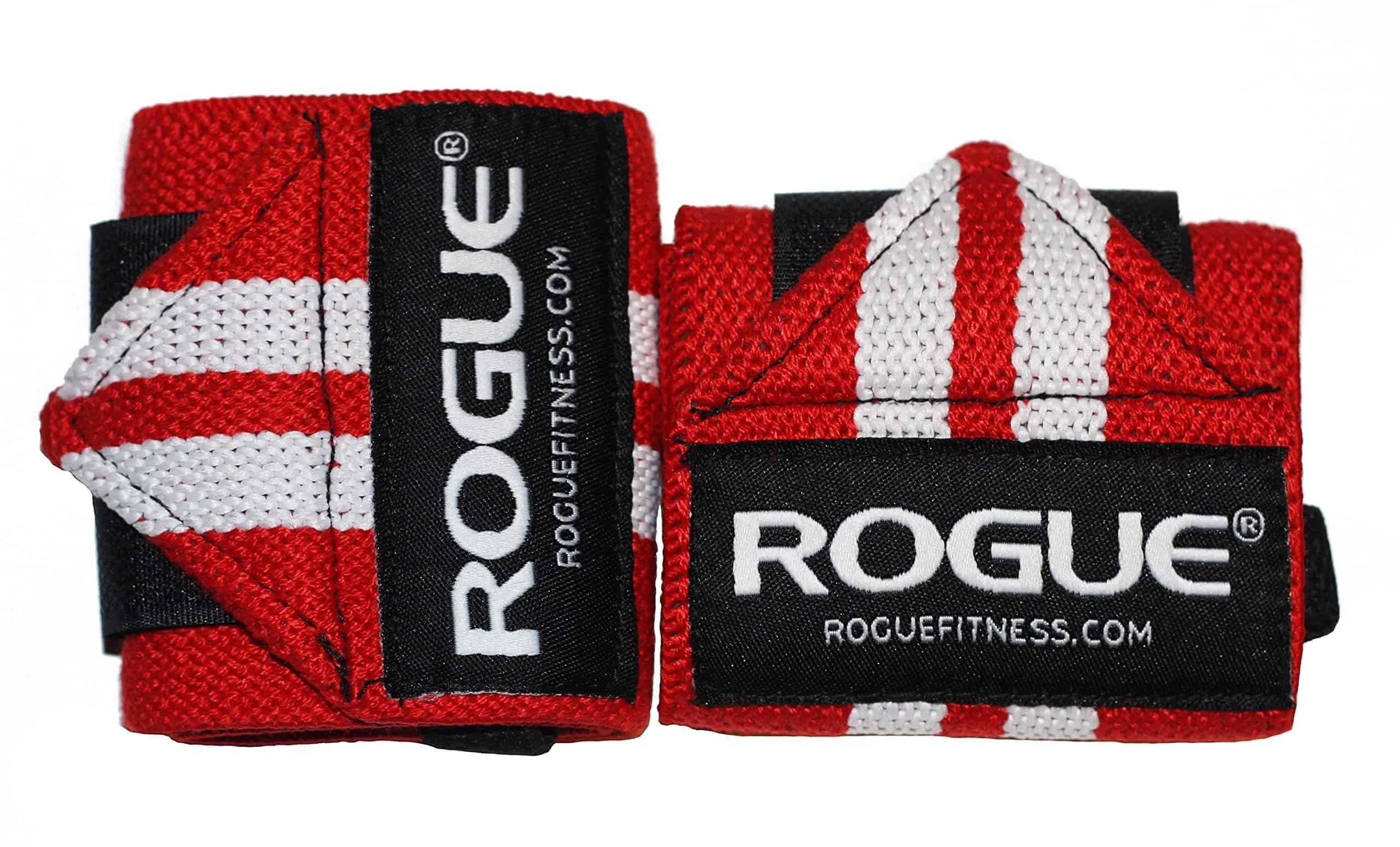 Rogue Fitness Wrist Wraps Rojo/Blanco (Rojo, 12")