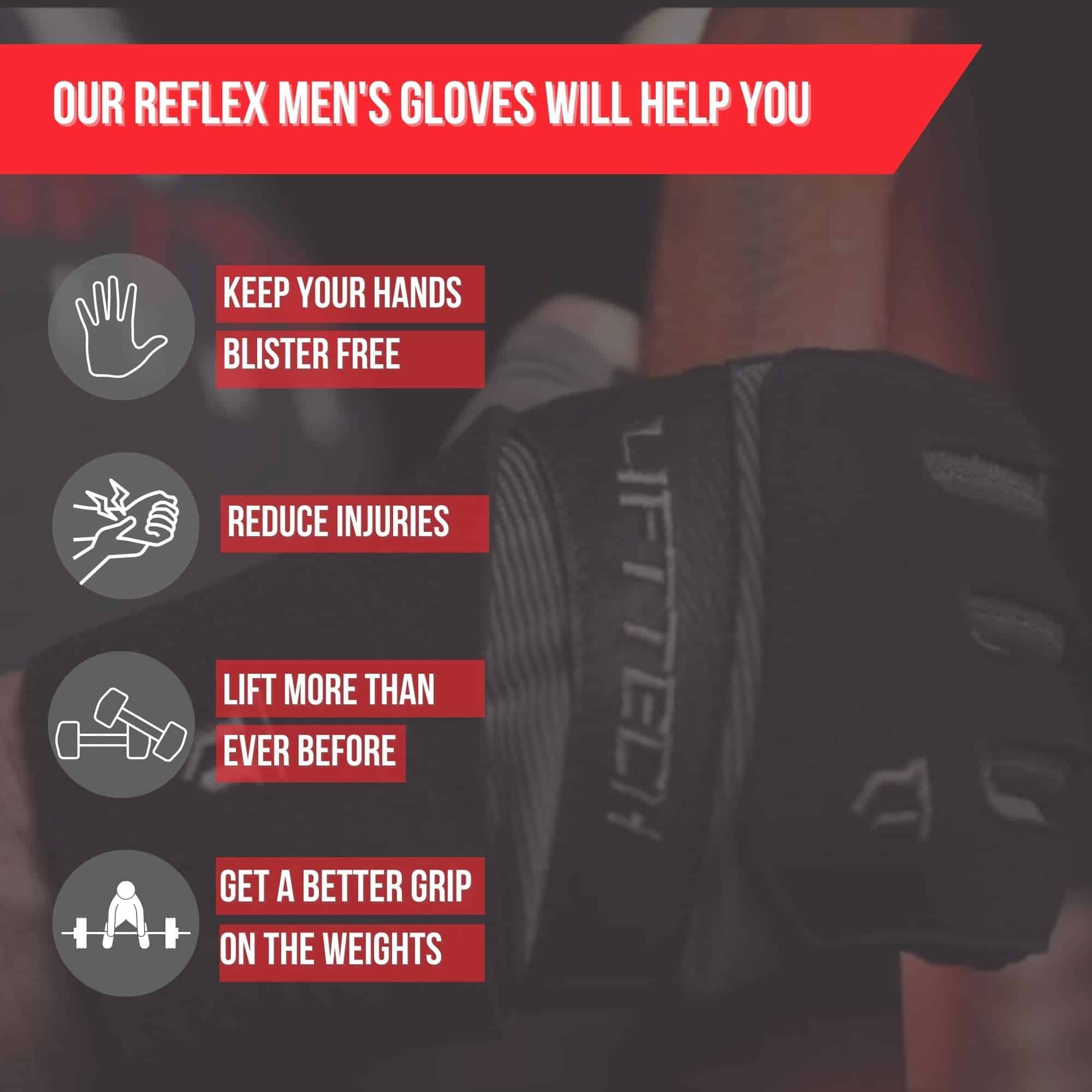 Guantes de Levantamiento de Pesas para -Negro - Imagen 3