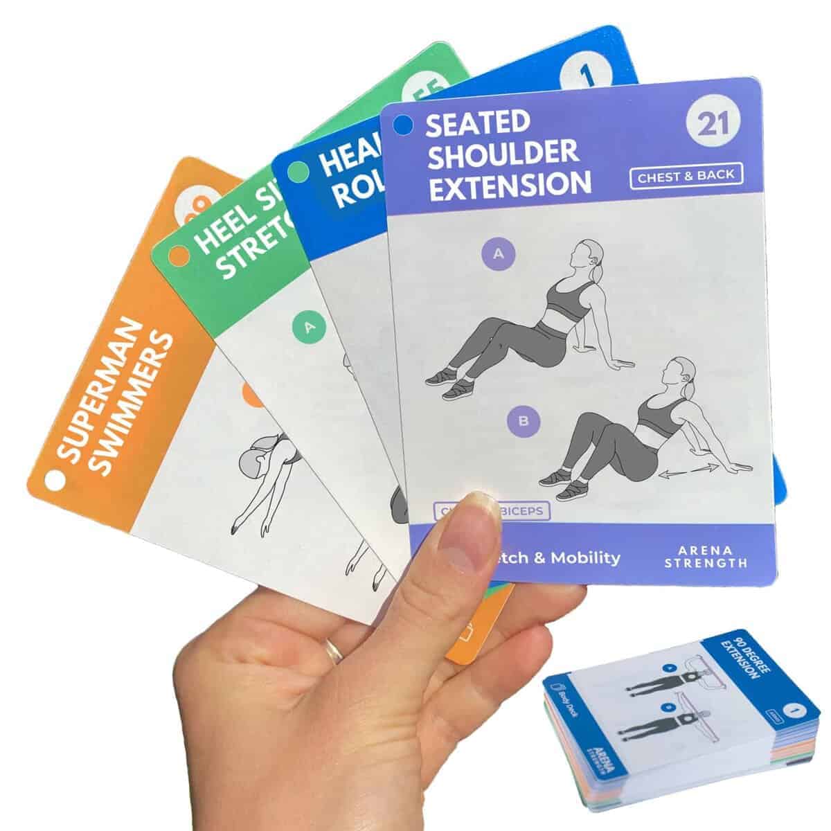 Tarjetas de Ejercicios Arena Strength Stretch, Movilidad y