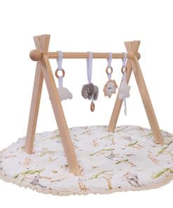 Gimnasio de Madera Premium para Bebés con Tapete Lavable |