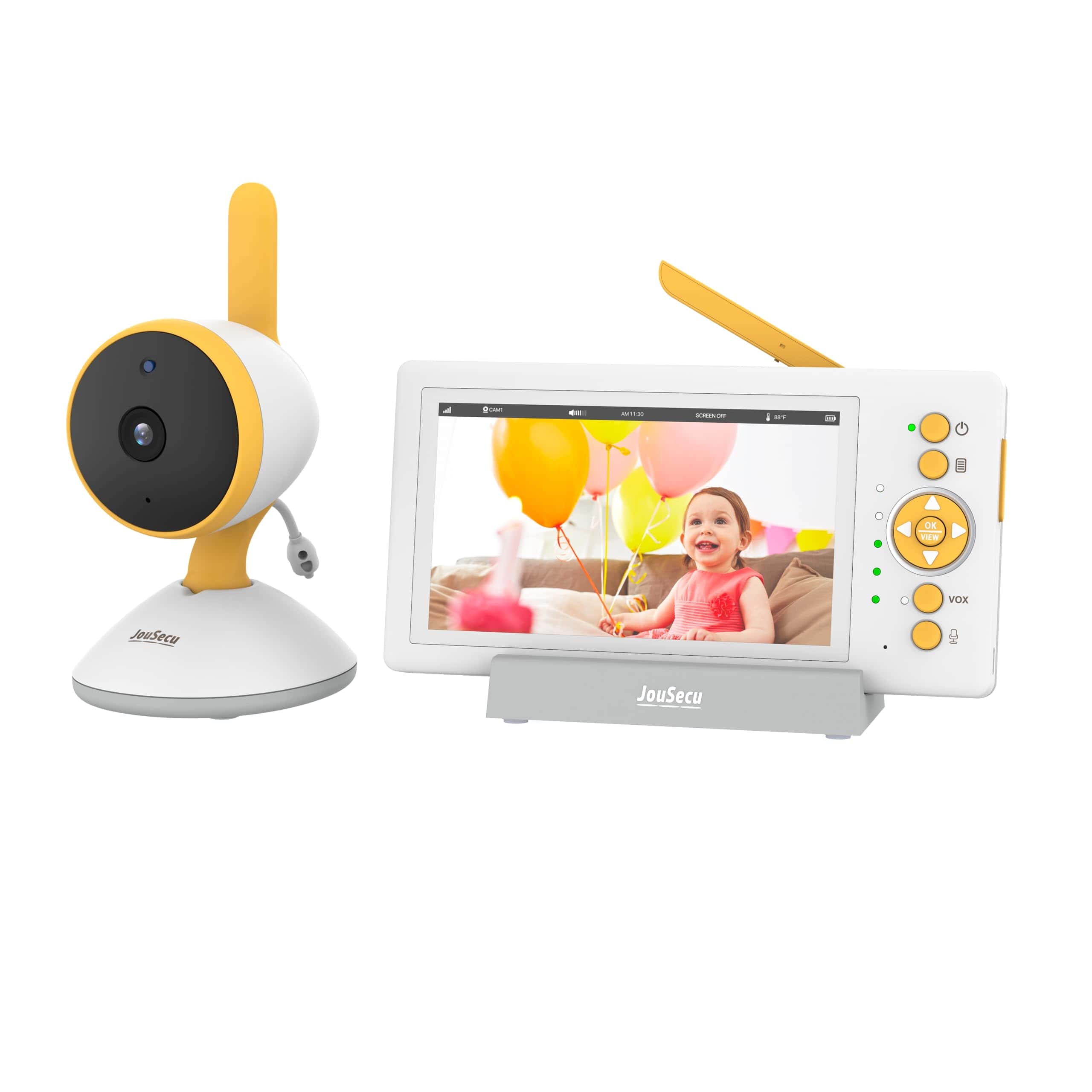 Monitor de Bebé JouSecu Sin WiFi, Pantalla HD de 5" 720P