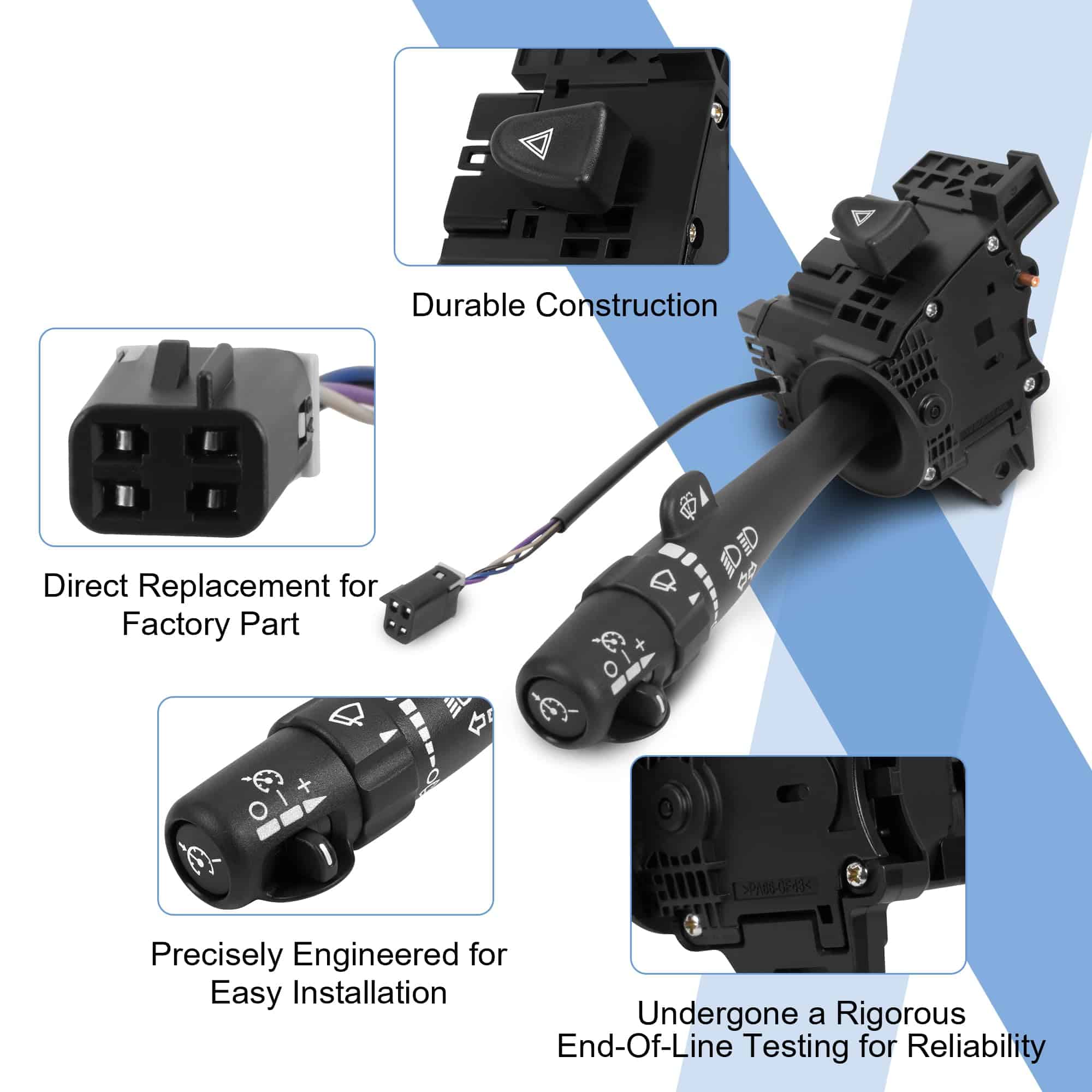 BASIKER Interruptor de Señal de Giro Multifunción Reemplazo - Imagen 5