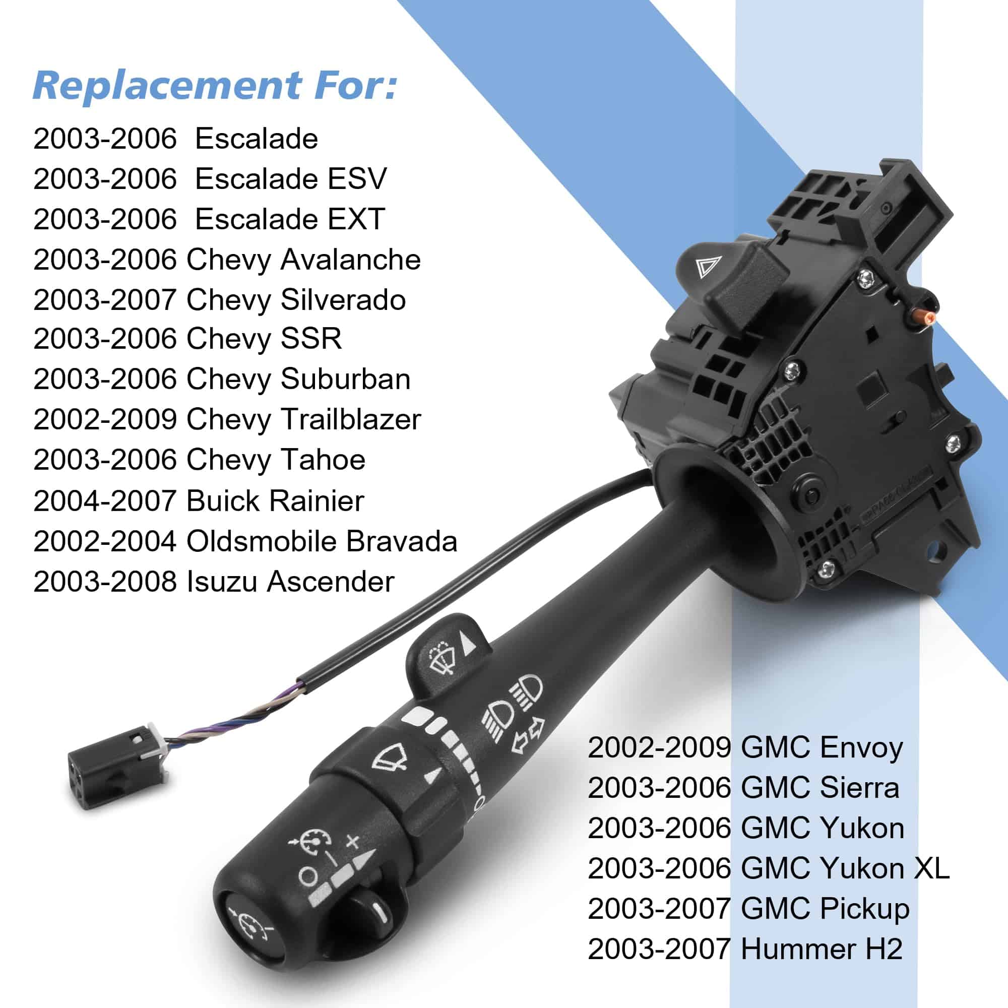 BASIKER Interruptor de Señal de Giro Multifunción Reemplazo - Imagen 4