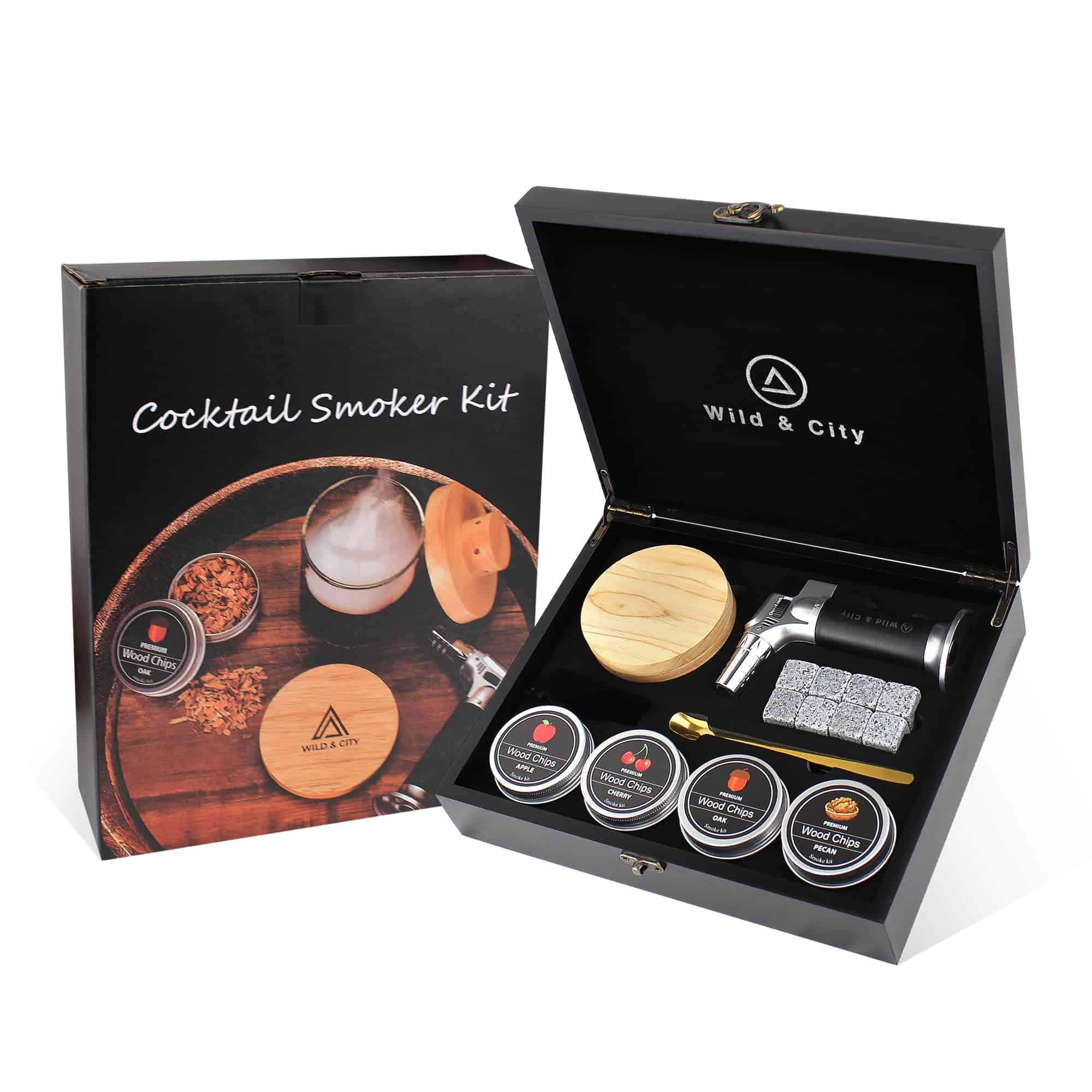 Kit de Ahumador de Cócteles, Kit de Ahumador de -Negro