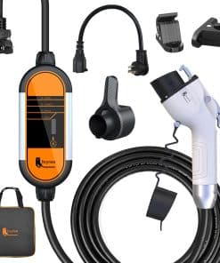 Cargador de EV portátil Nivel 1 y 2, 120V 240V 3.5Kw 16A,