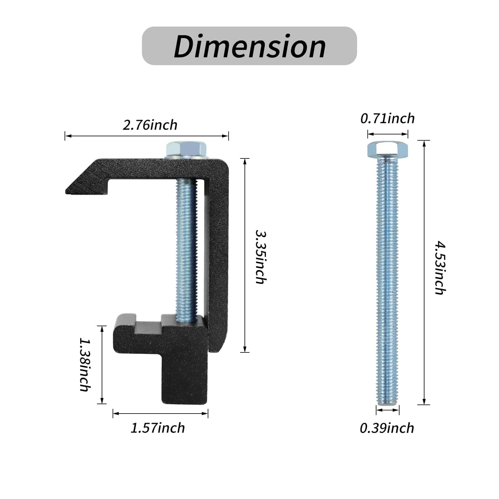 Abrazaderas de cama de camión QYMOPAY - 8PCS Negras para - Imagen 3