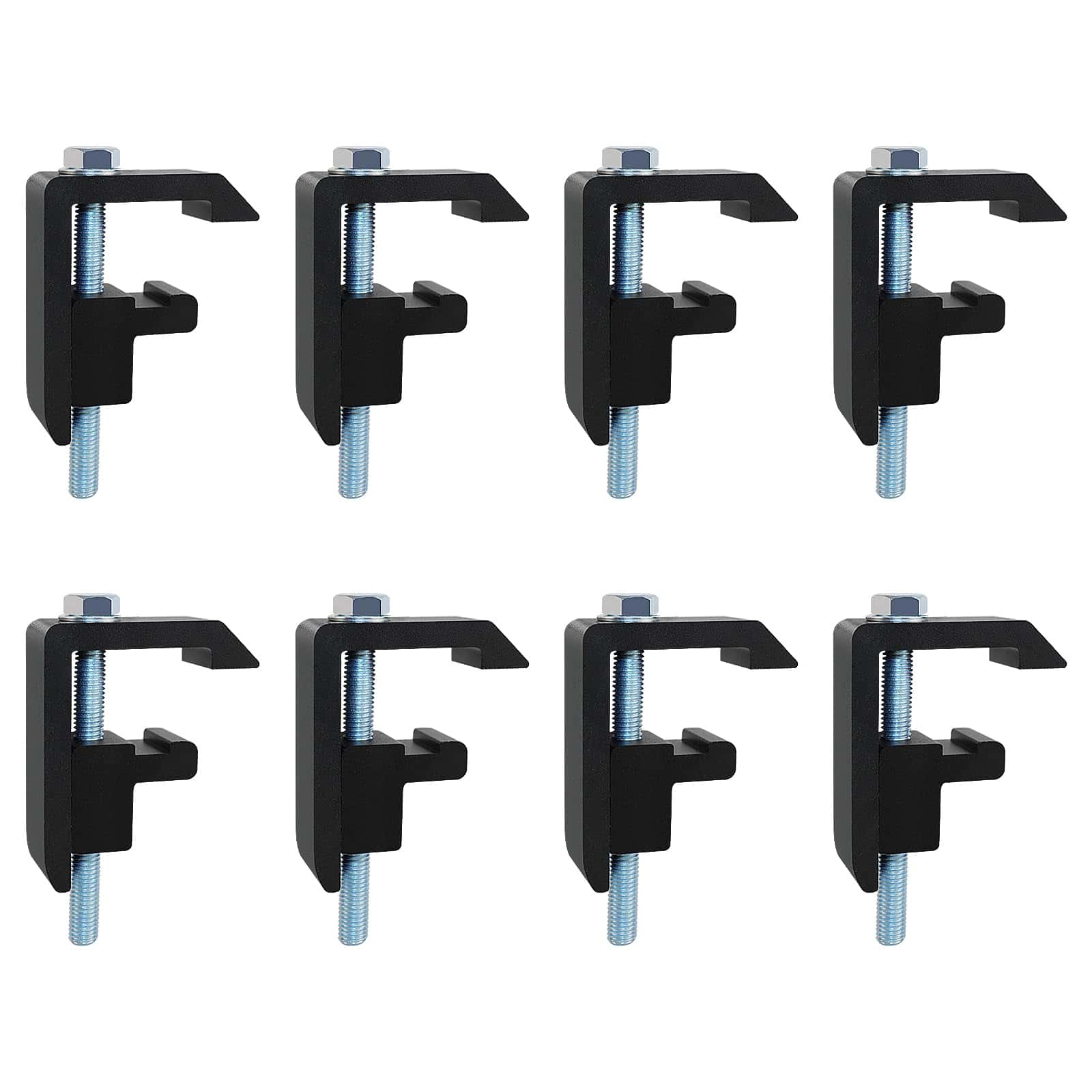 Abrazaderas de cama de camión QYMOPAY - 8PCS Negras para