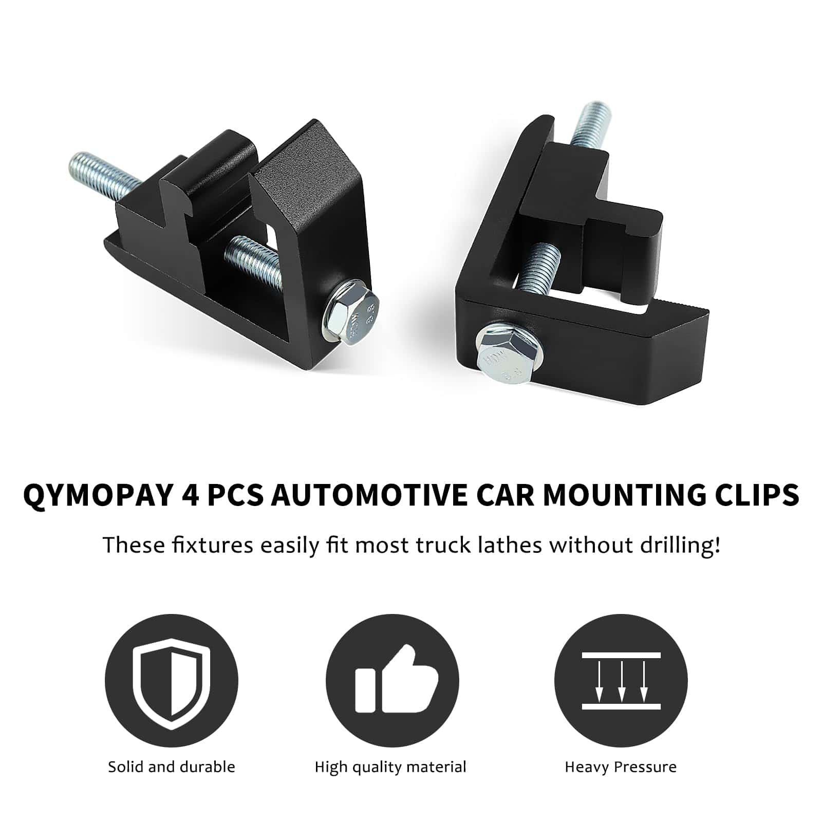 Abrazaderas de cama de camión QYMOPAY - 8PCS Negras para - Imagen 5