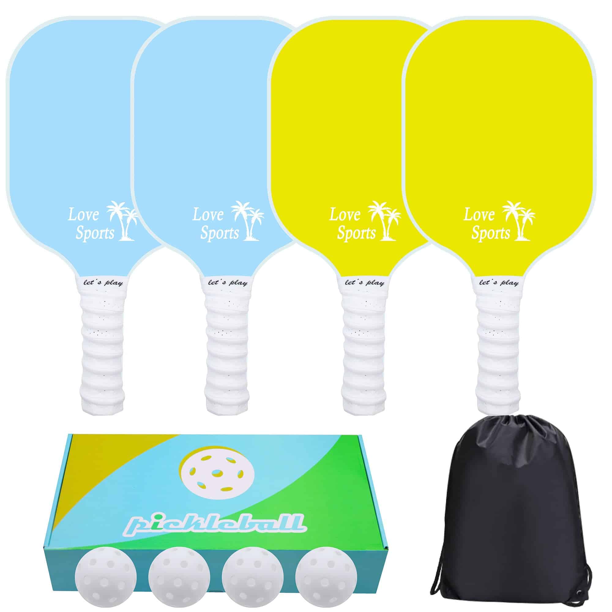 Set de 4 Palas de Pickleball Aprobadas por la USAPA, Pala