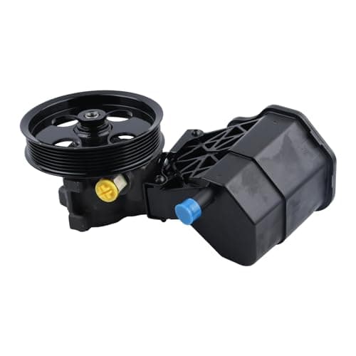 Bomba de dirección asistida con polea y depósito para