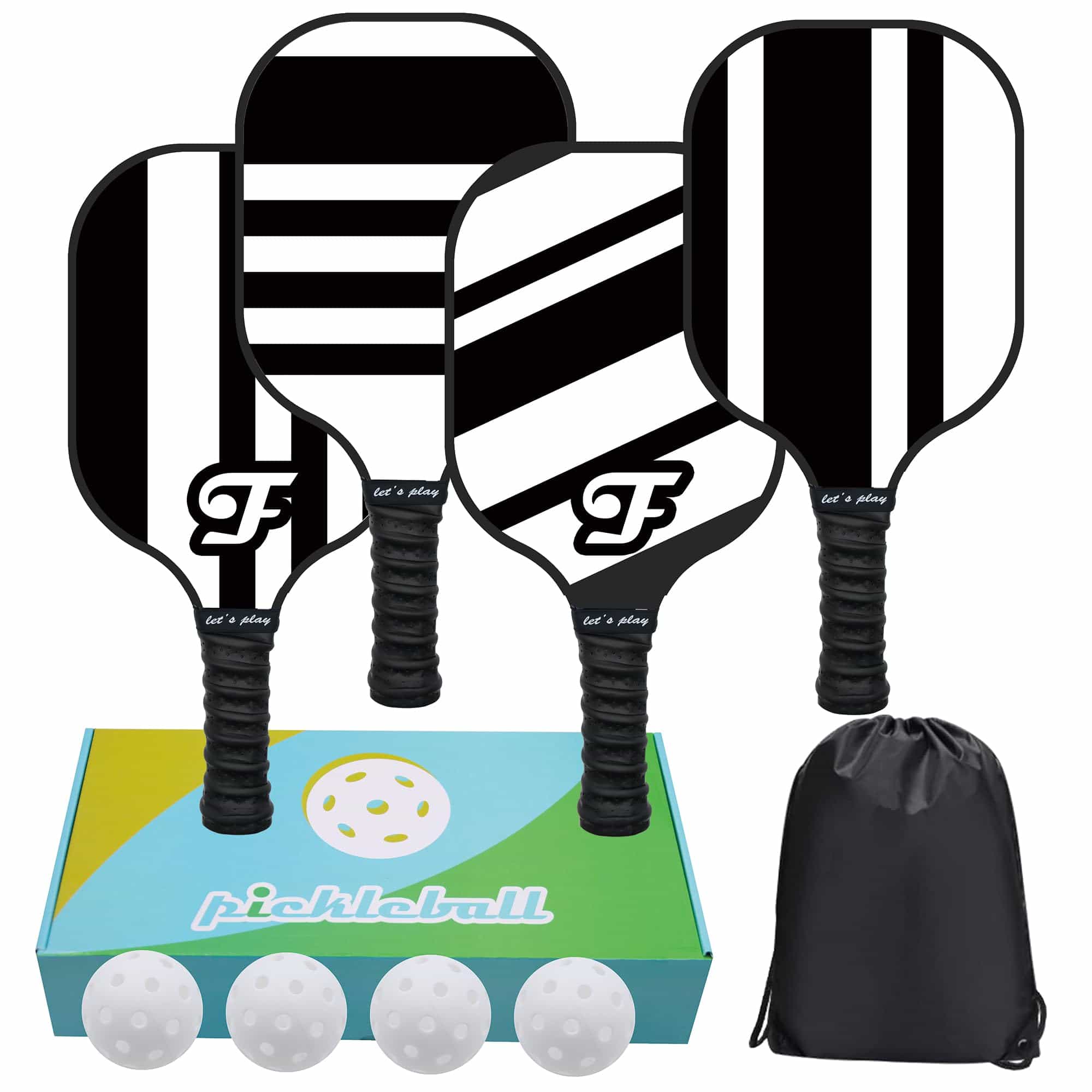 Set de 4 Paletas de Pickleball Aprobadas por la USAPA con 4