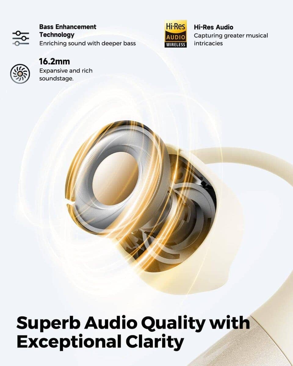 Audífonos de oído abiertos SoundPEATS con auriculares sobre - Imagen 6