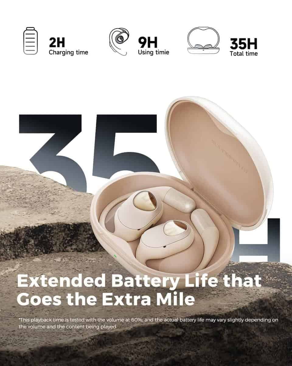 Audífonos de oído abiertos SoundPEATS con auriculares sobre - Imagen 8