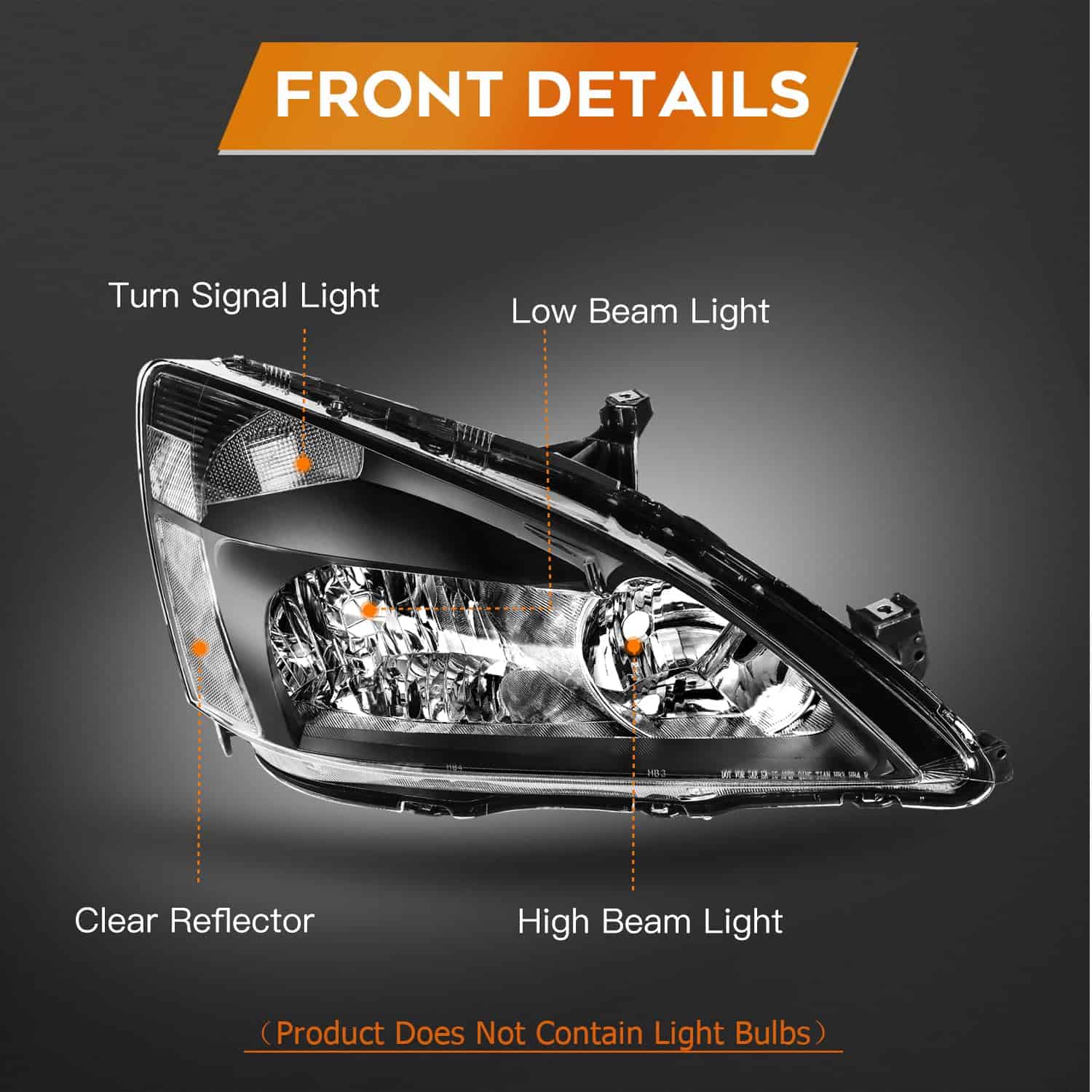 Conjunto de faros delanteros para Honda -Claro - Imagen 4