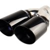 NETAMI 3" Inlet to 4" Outlet Dual Exhaust Tip Stainless