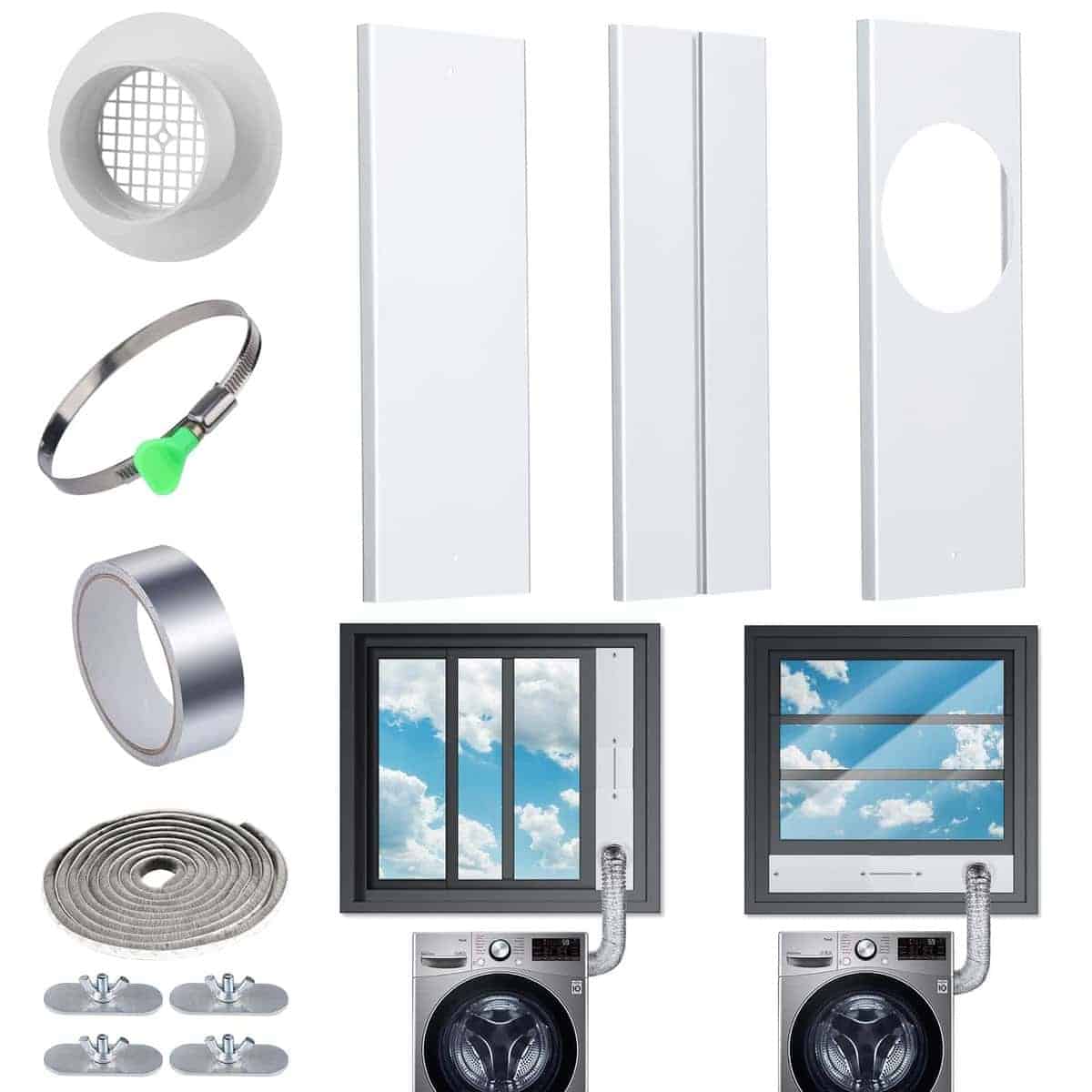Kit de Ventana Mejorado para Secadora de 4 pulgadas de