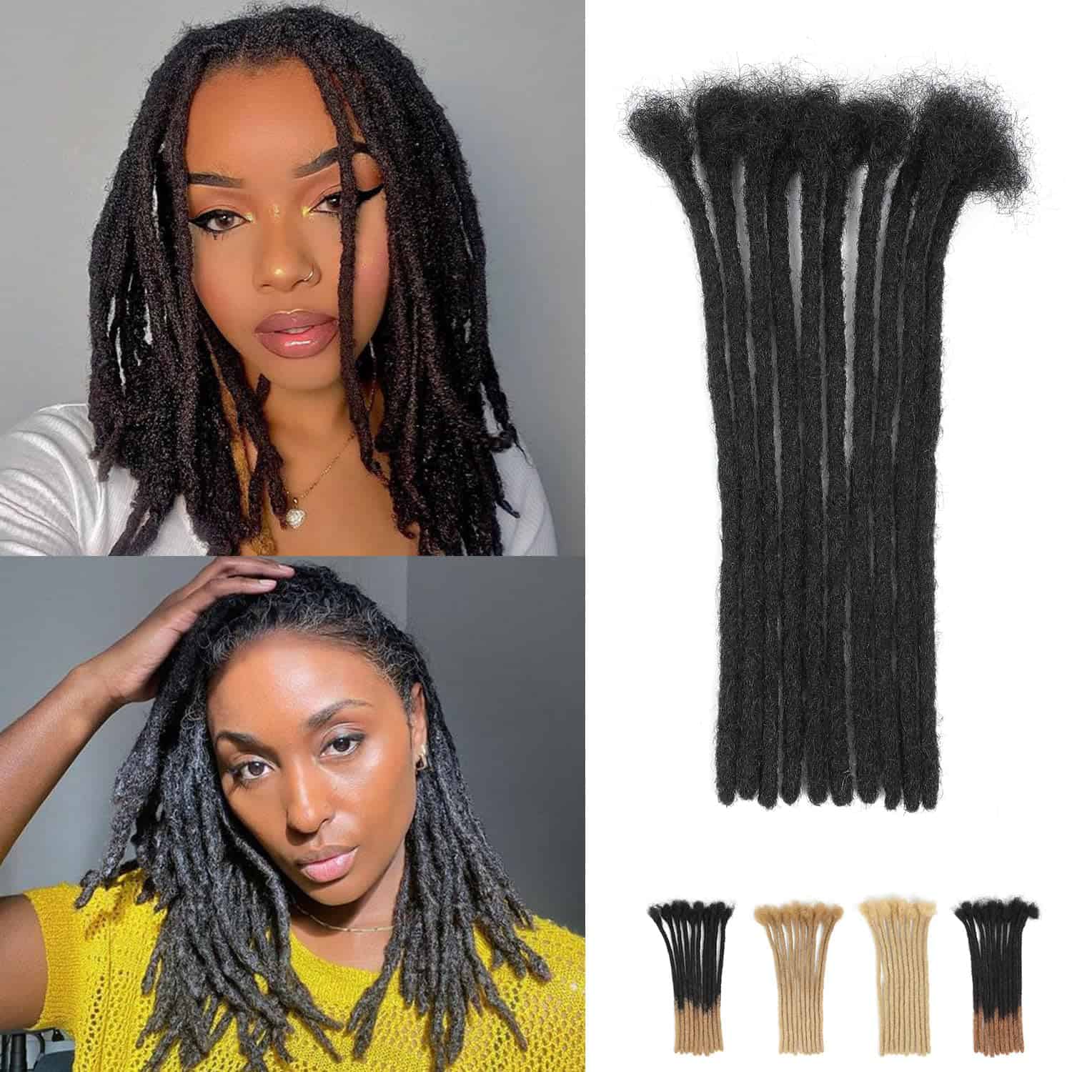 Extensiones de Rastas de Cabello Humano de 8 Pulgadas 0.6CM