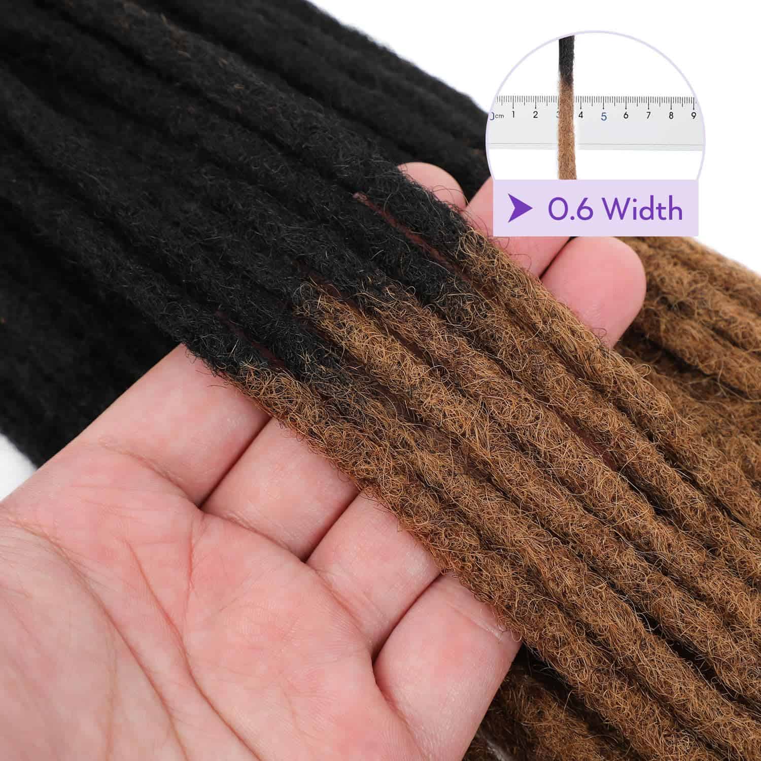 Extensiones de Rastas de 8 Pulgadas Extensiones de Locs de - Imagen 3